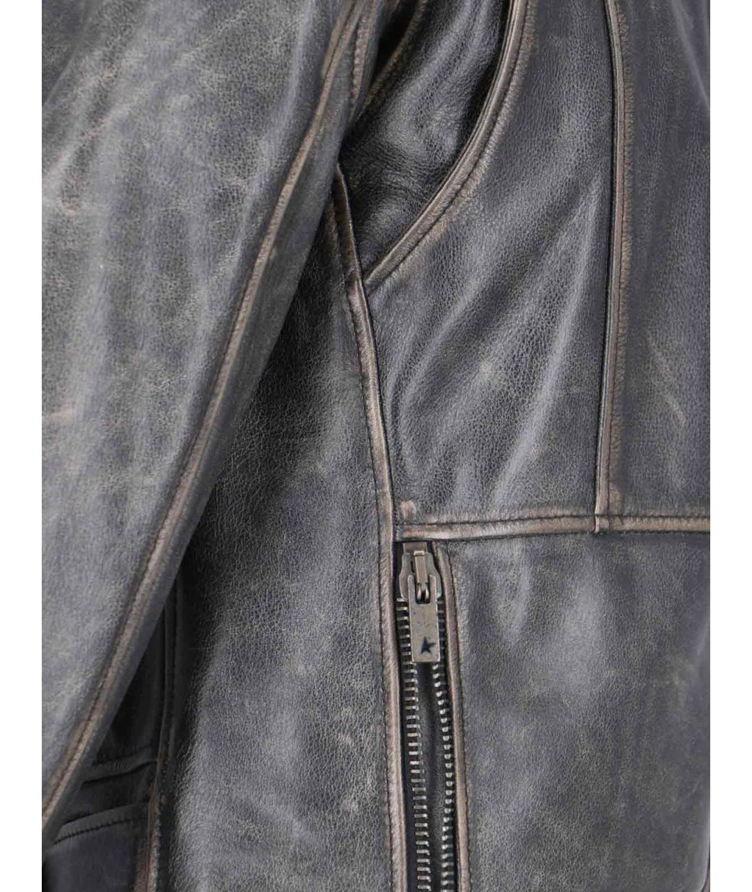 GOLDEN GOOSE DELUXE BRAND Черная кожаная куртка, фото 3