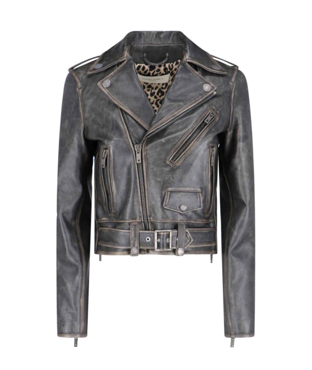 GOLDEN GOOSE DELUXE BRAND Черная кожаная куртка, фото 1