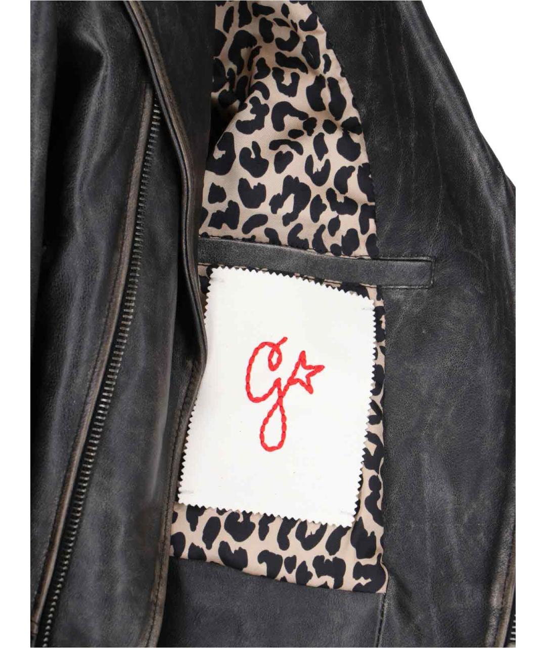 GOLDEN GOOSE DELUXE BRAND Черная кожаная куртка, фото 5