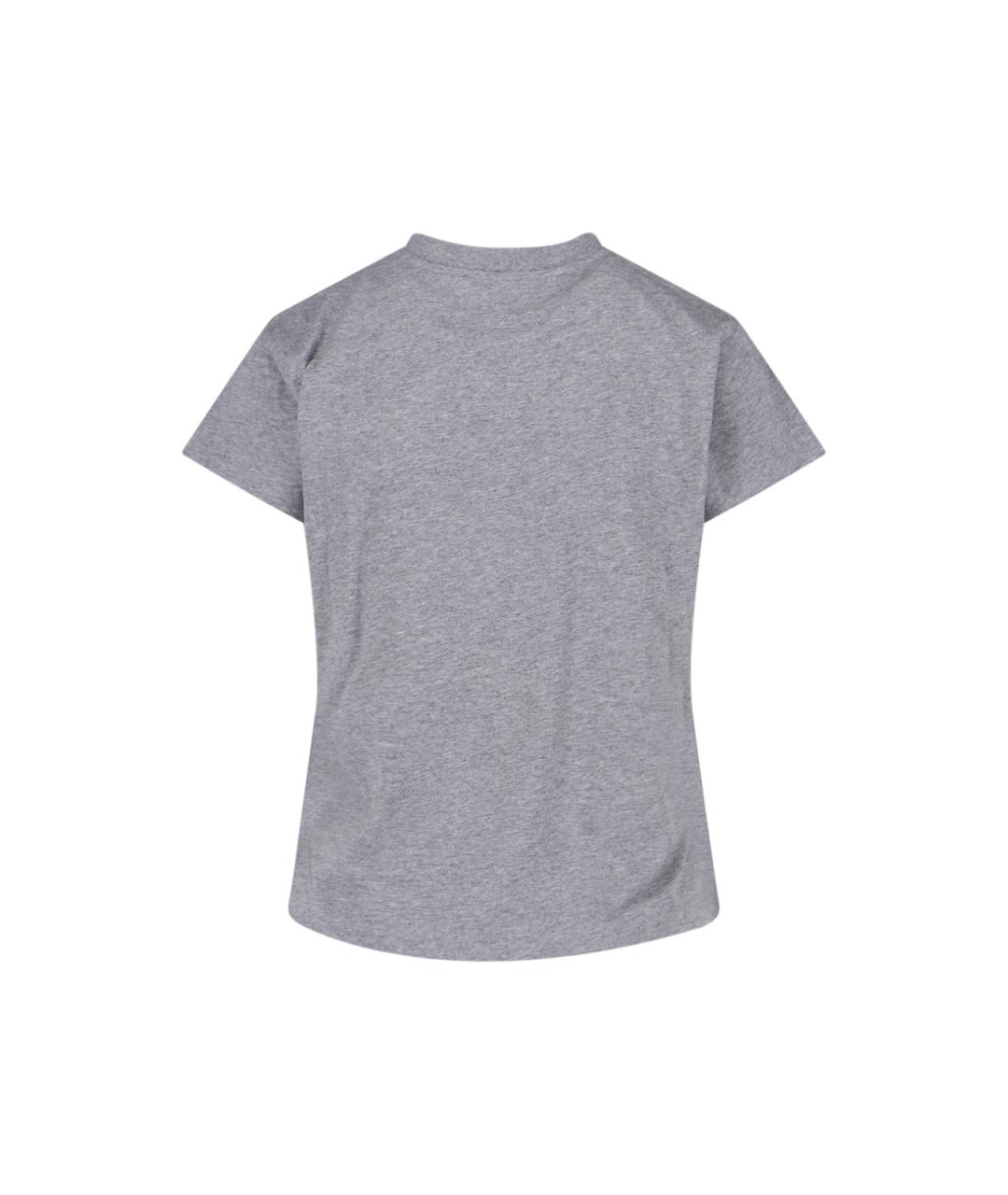 MM6 MAISON MARGIELA Серая хлопковая футболка, фото 2