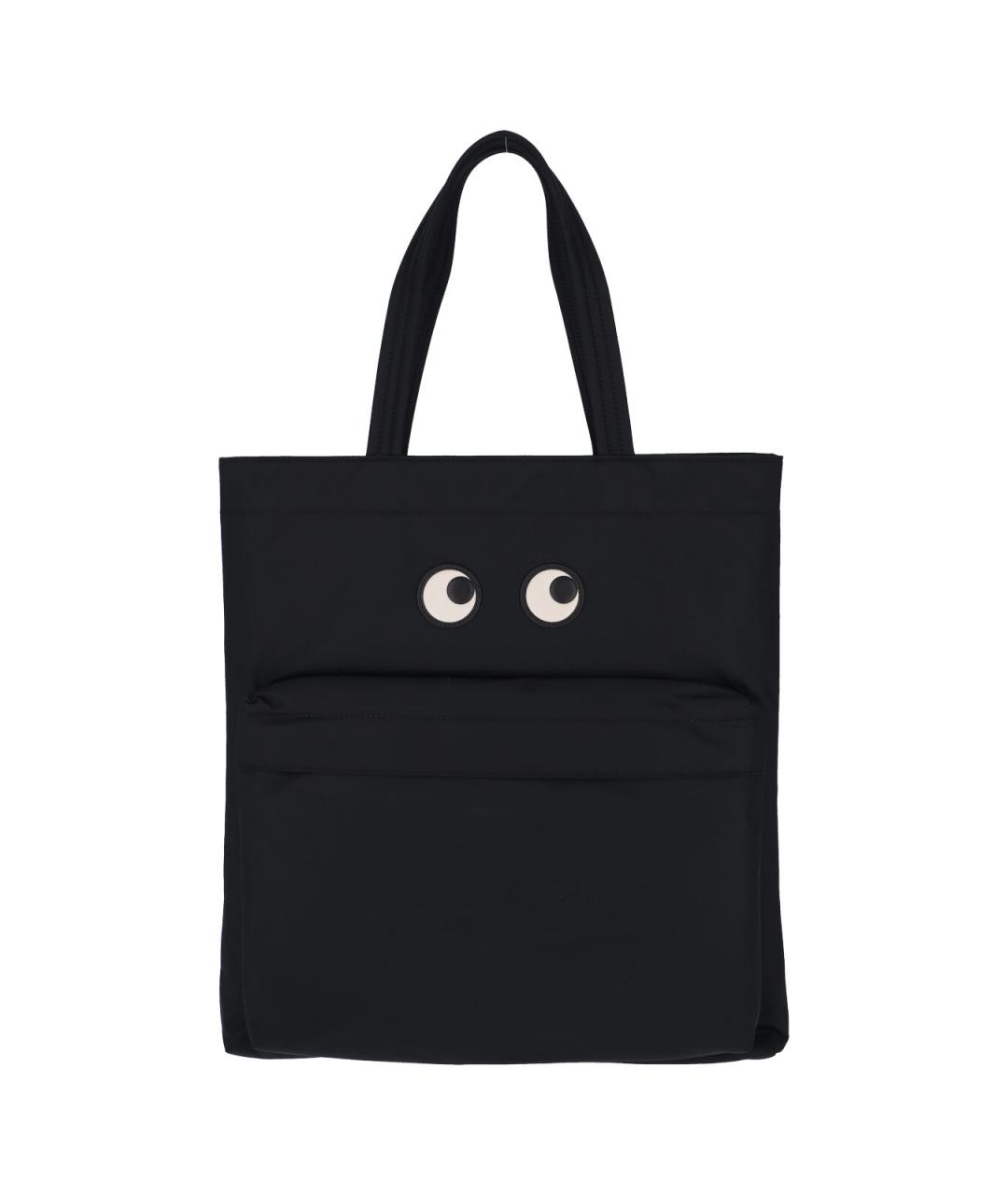 ANYA HINDMARCH Черная синтетическая сумка тоут, фото 1