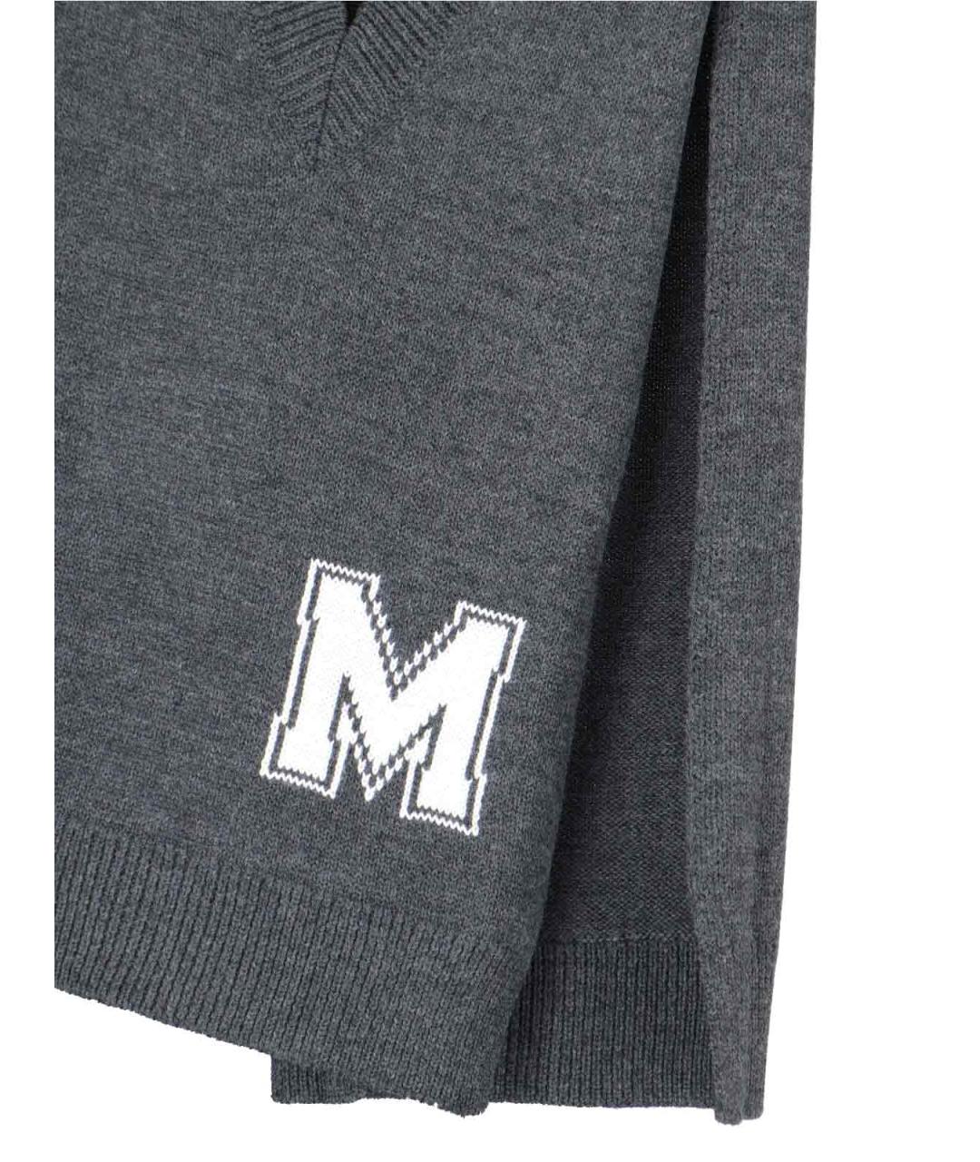 MM6 MAISON MARGIELA Серая шерстяная жилетка, фото 3