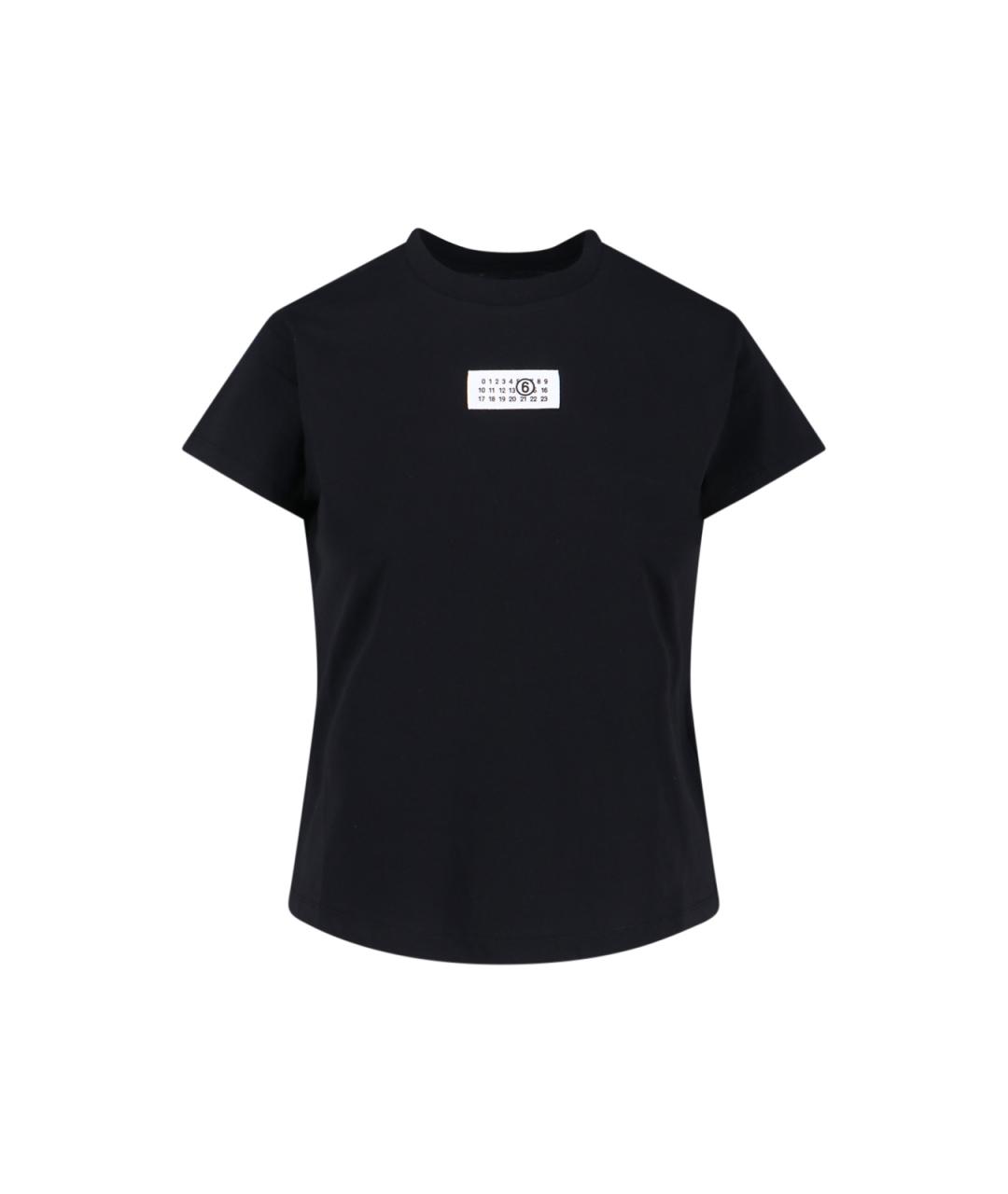 MM6 MAISON MARGIELA Черная хлопковая футболка, фото 1