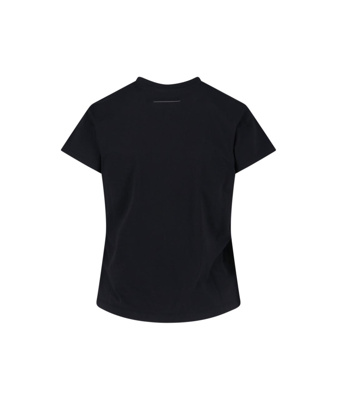 MM6 MAISON MARGIELA Черная хлопковая футболка, фото 2