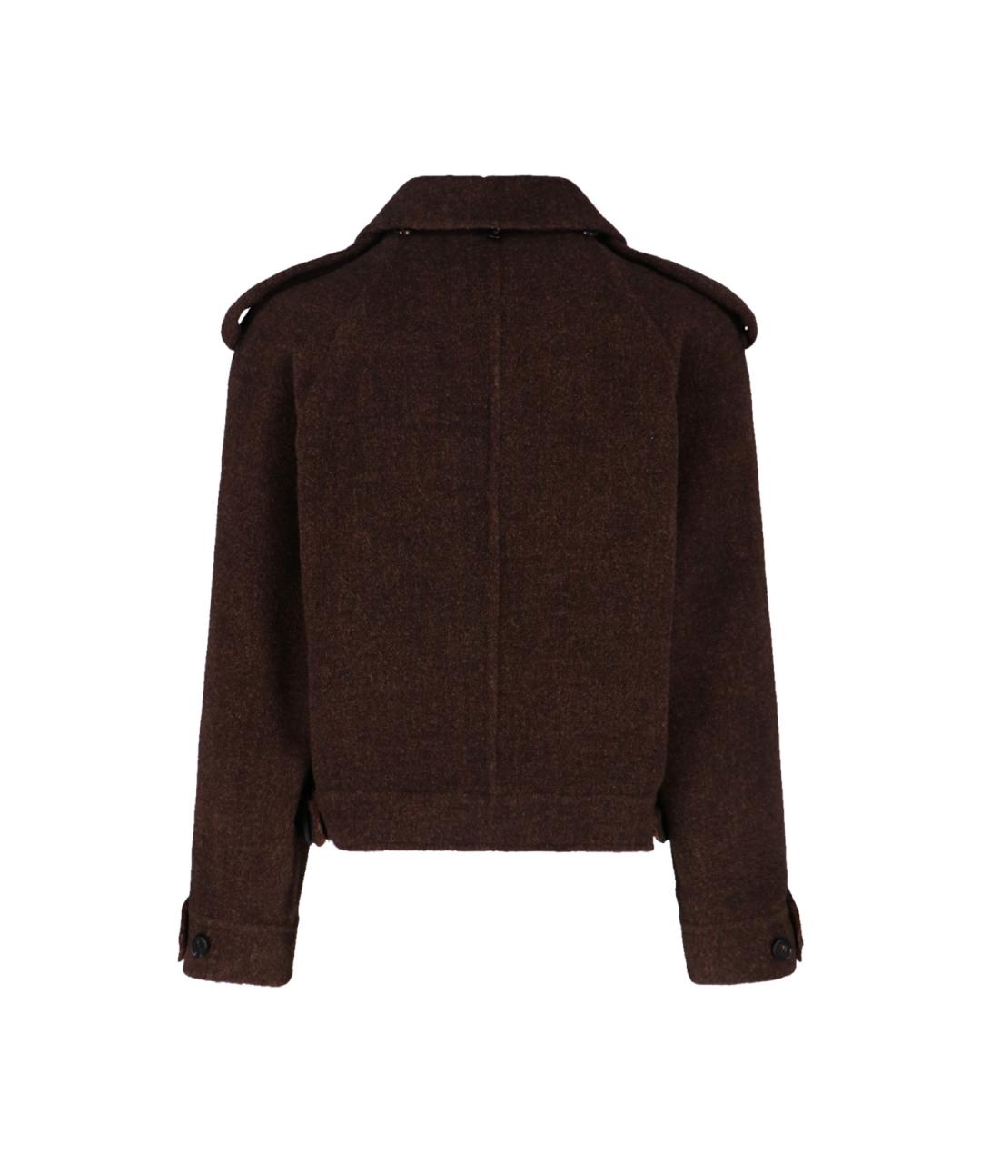 BURBERRY Коричневая шерстяная куртка, фото 2