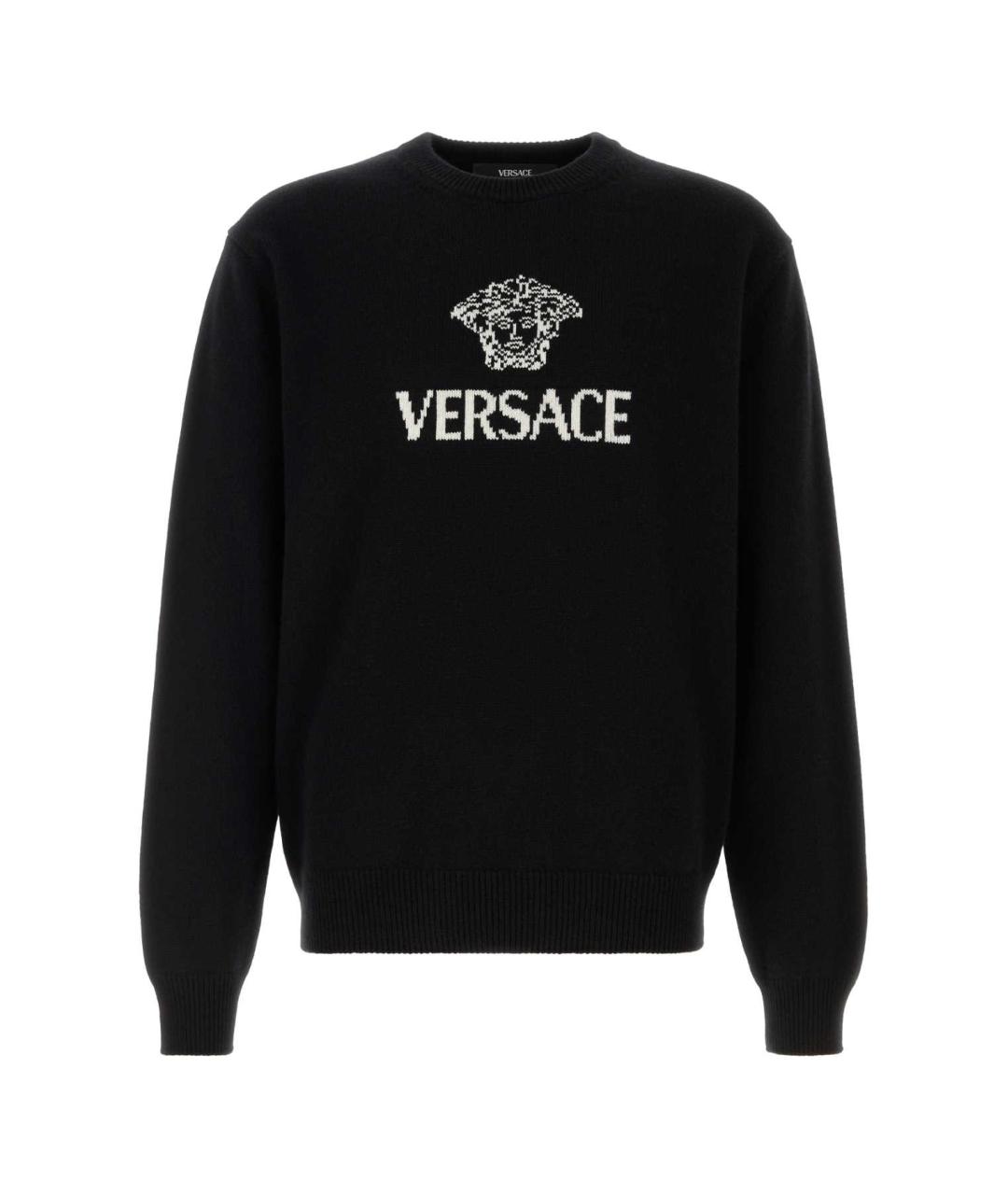 VERSACE Черный джемпер / свитер, фото 1