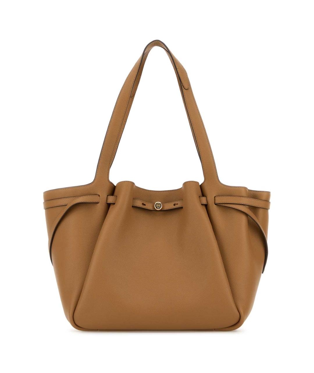 TORY BURCH Горчичная кожаная сумка тоут, фото 1