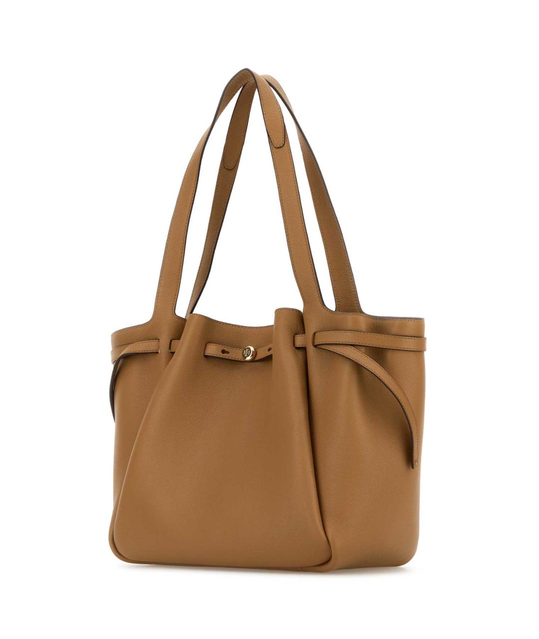 TORY BURCH Горчичная кожаная сумка тоут, фото 2