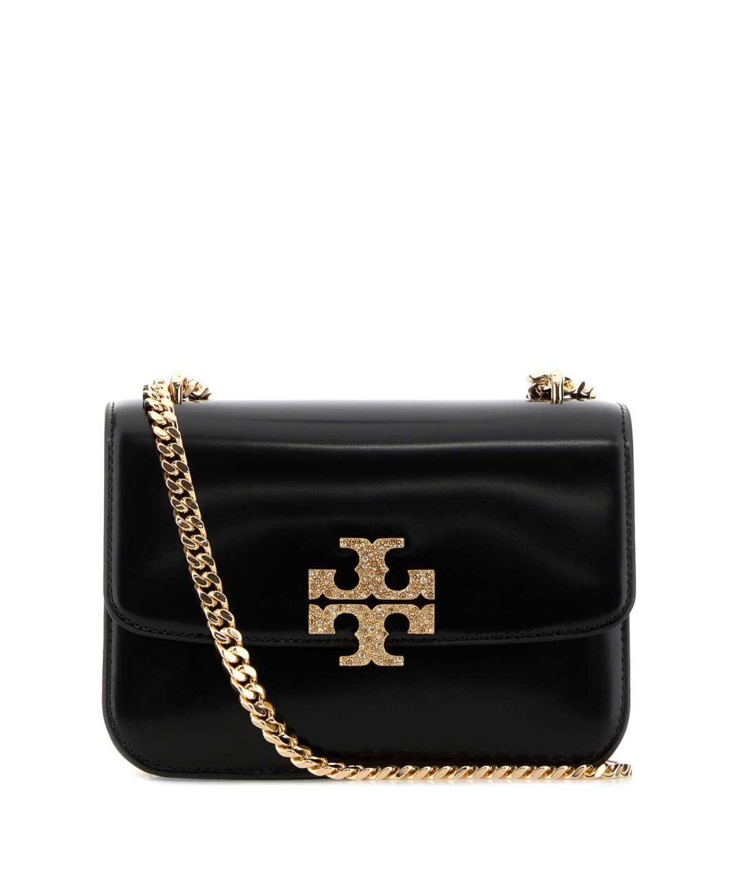 TORY BURCH Черная кожаная сумка через плечо, фото 1