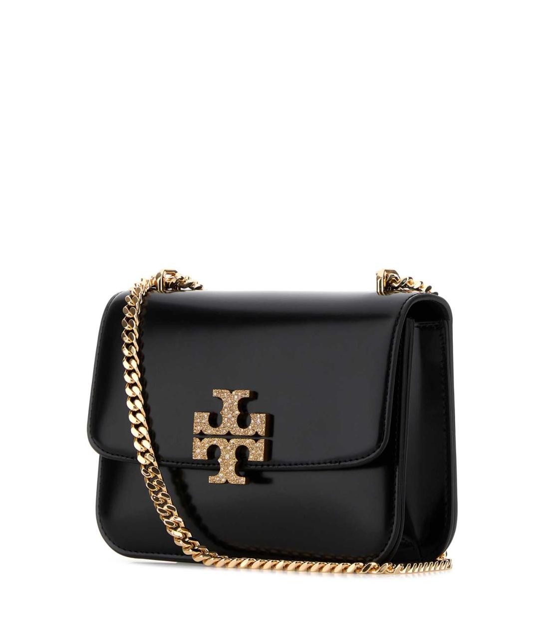 TORY BURCH Черная кожаная сумка через плечо, фото 2