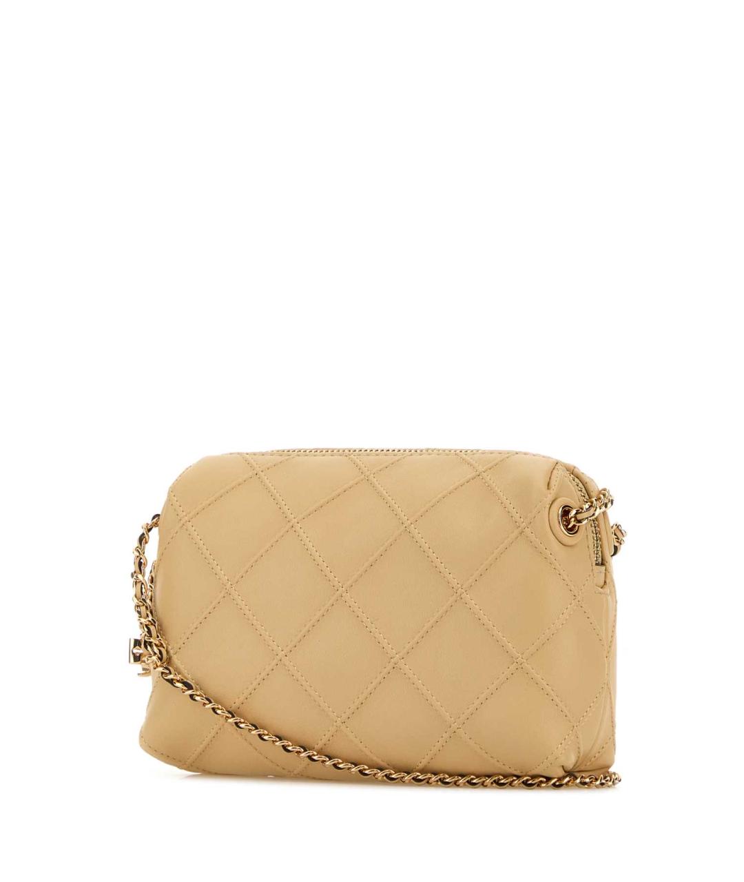 TORY BURCH Желтая кожаная сумка с короткими ручками, фото 2