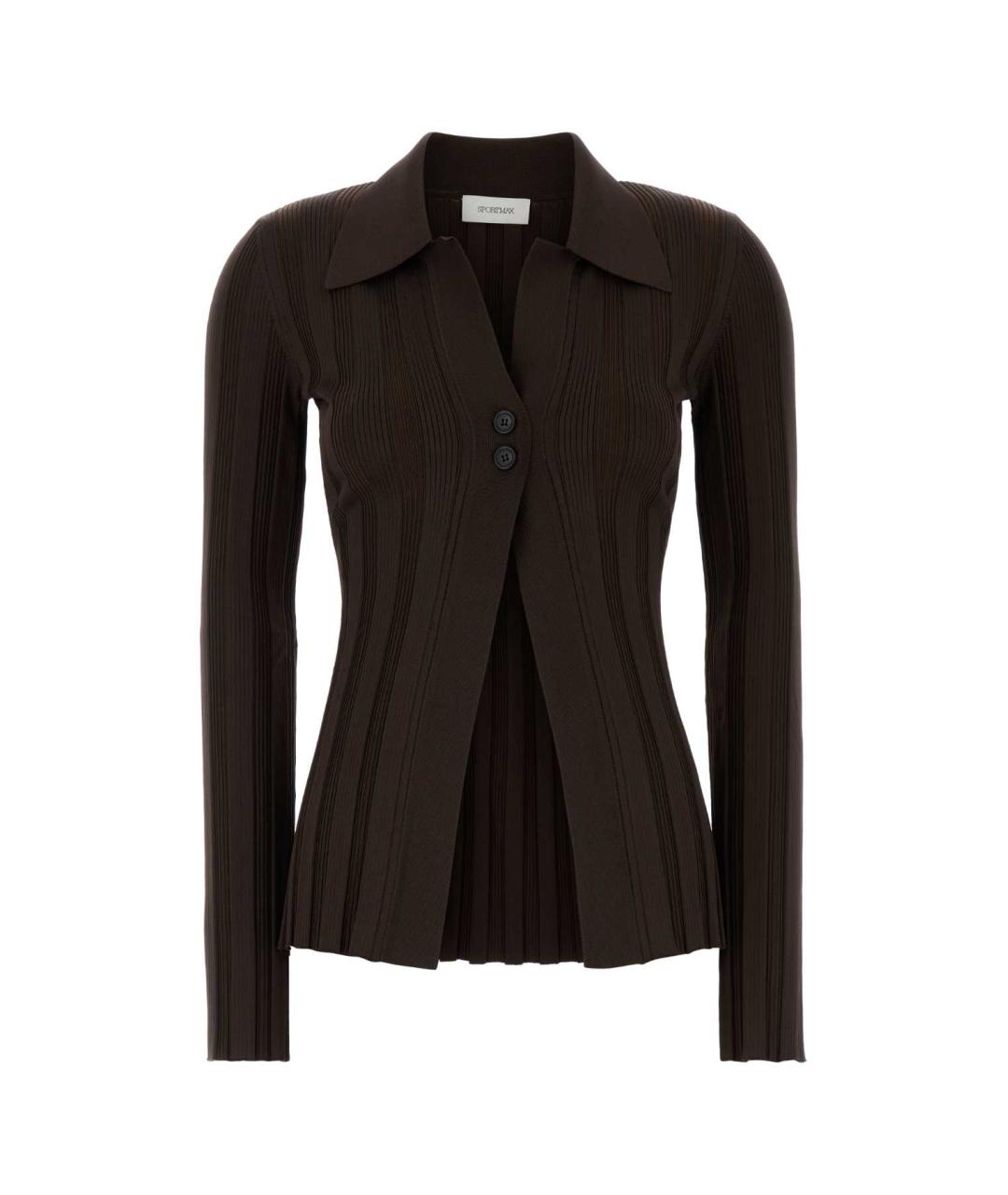 SPORTMAX Коричневый вискозный кардиган, фото 1