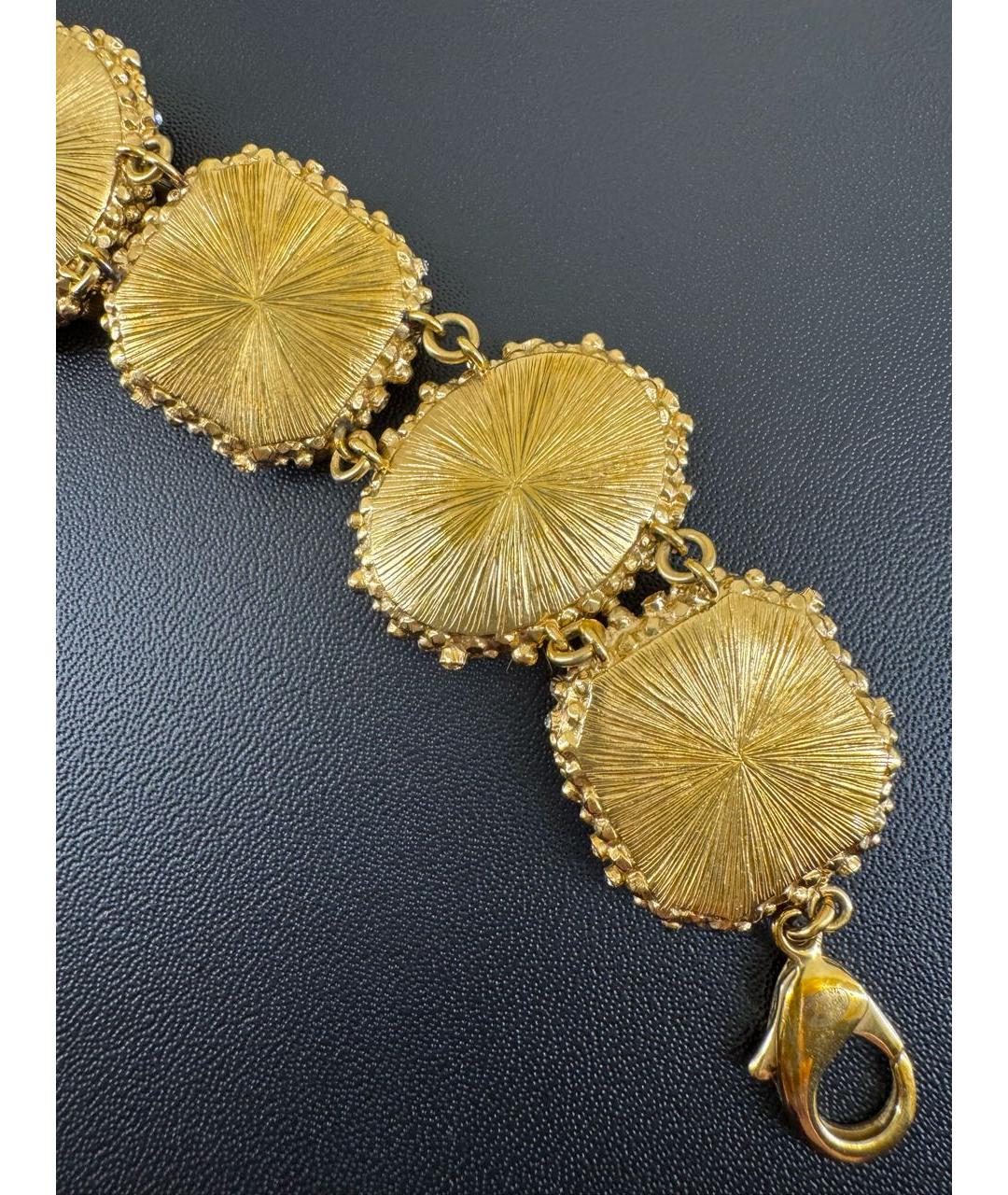 CHANEL Золотой металлический браслет, фото 8