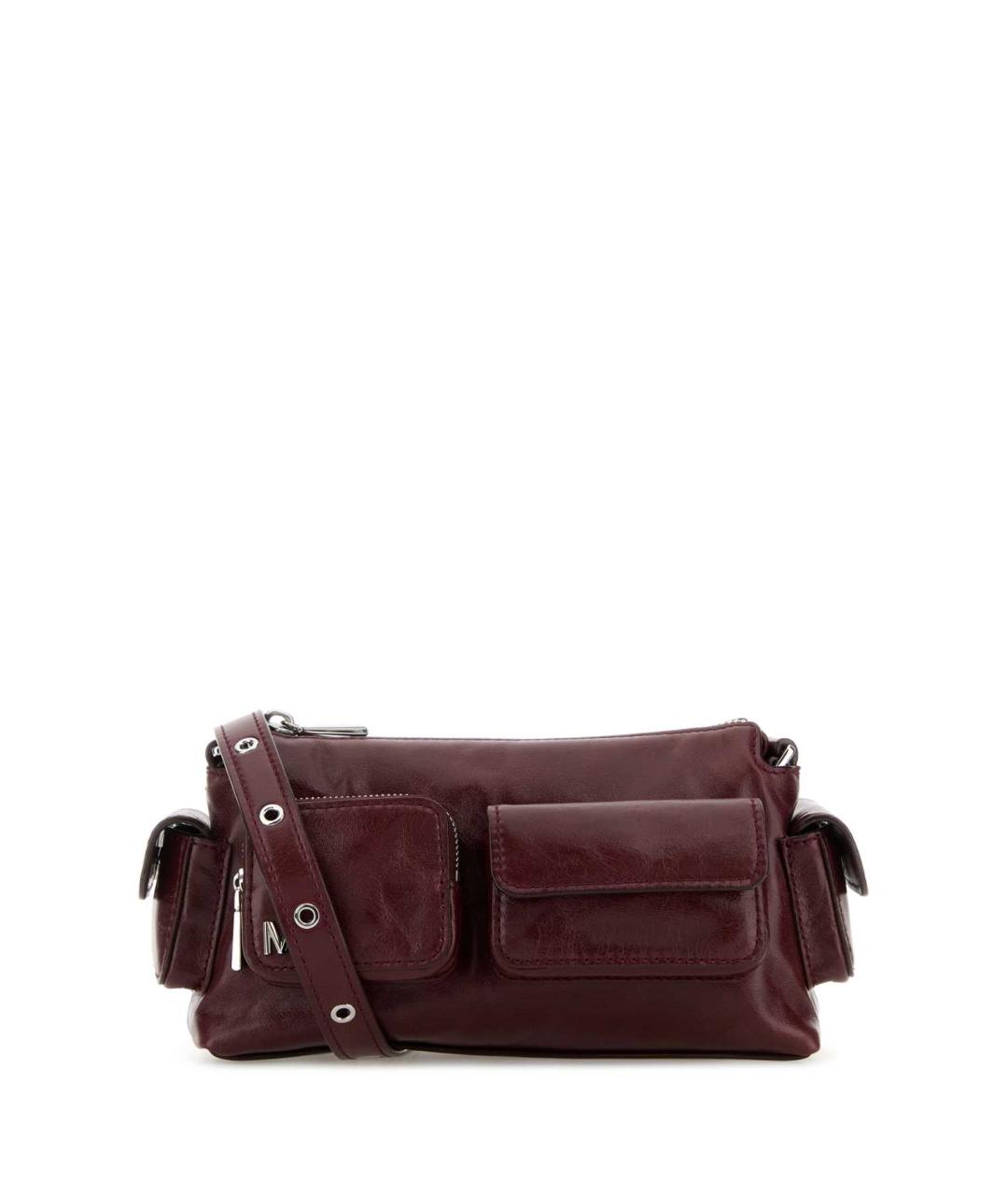 MICHAEL KORS Бордовая кожаная сумка через плечо, фото 1