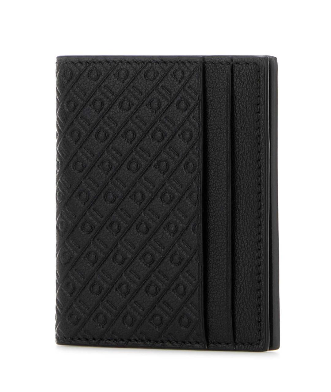 FERRAGAMO Черный кожаный кардхолдер, фото 2