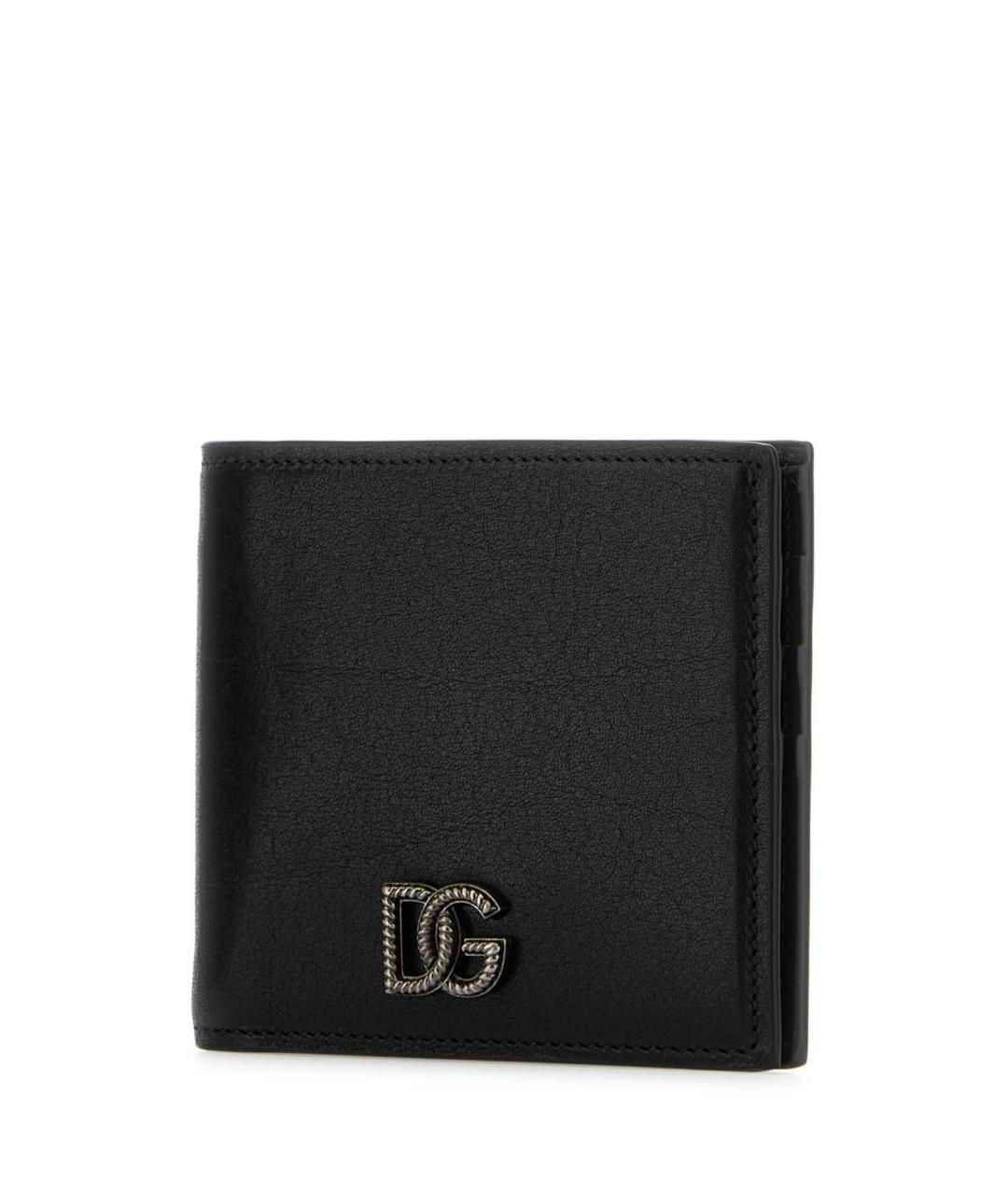 DOLCE&GABBANA Черный кожаный кошелек, фото 2
