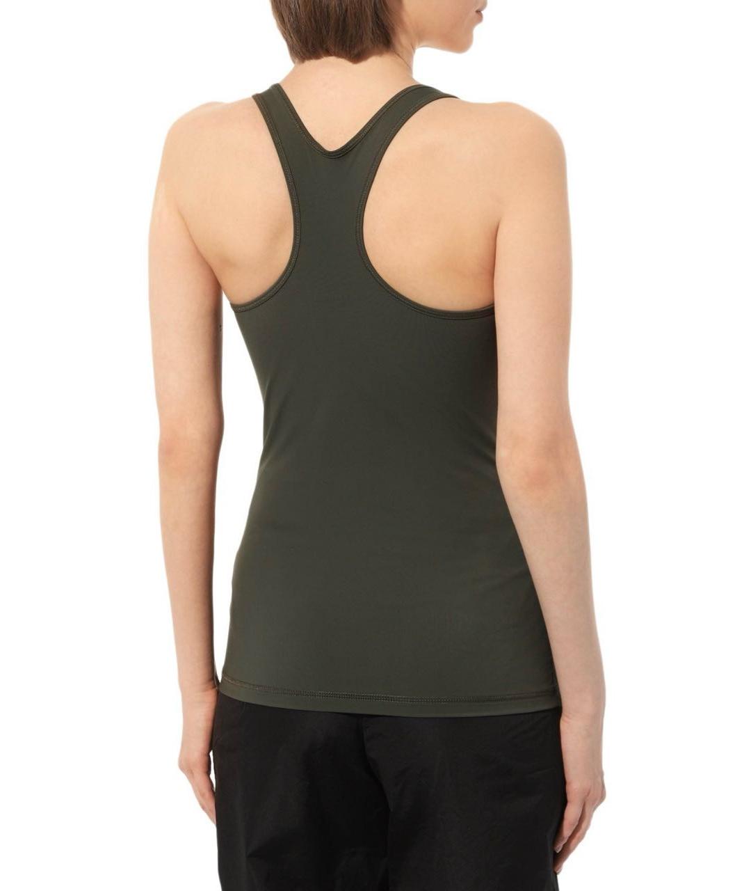 JIL SANDER Хаки полиамидовая майка, фото 2