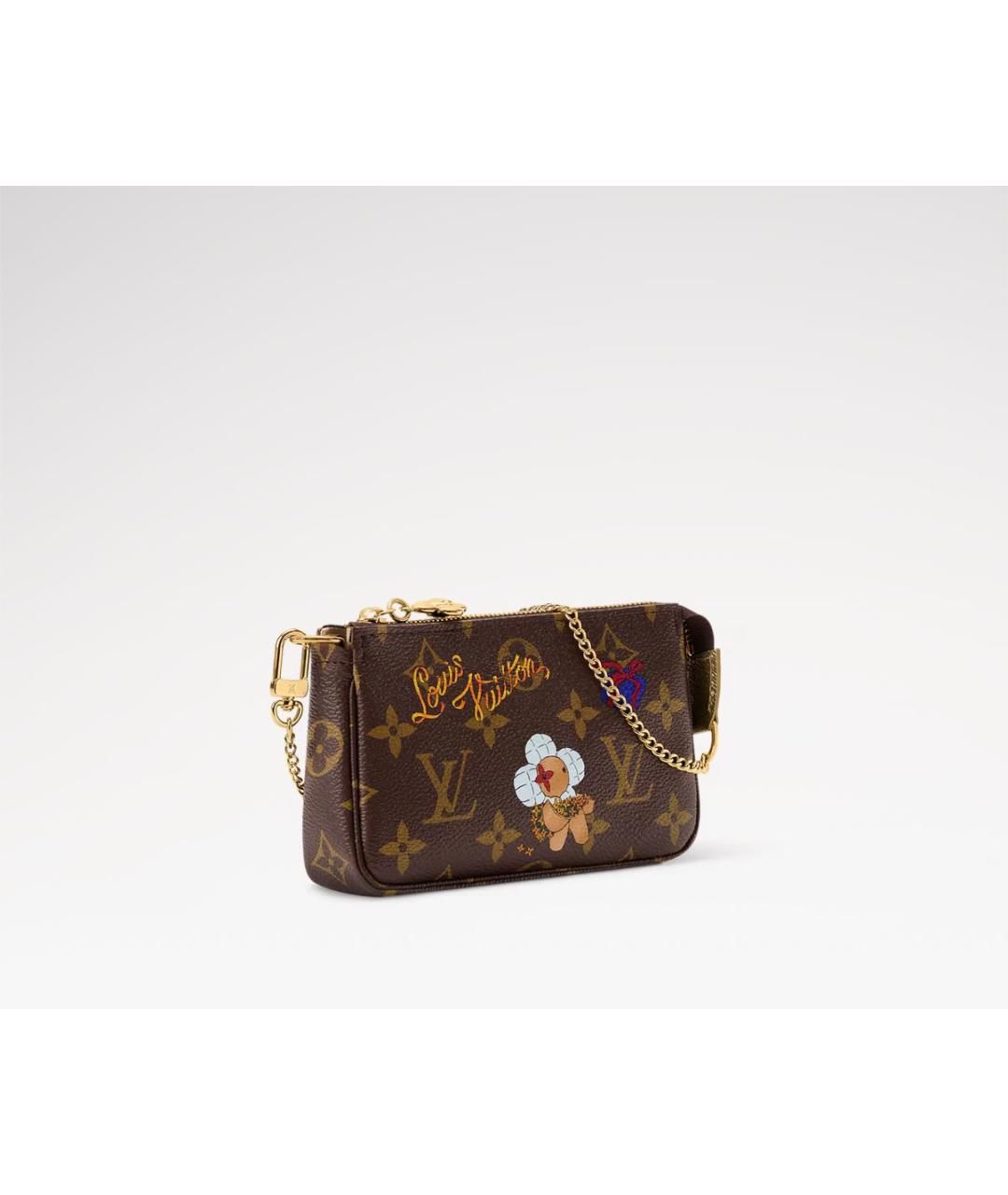 LOUIS VUITTON Коричневый кожаный кошелек, фото 4