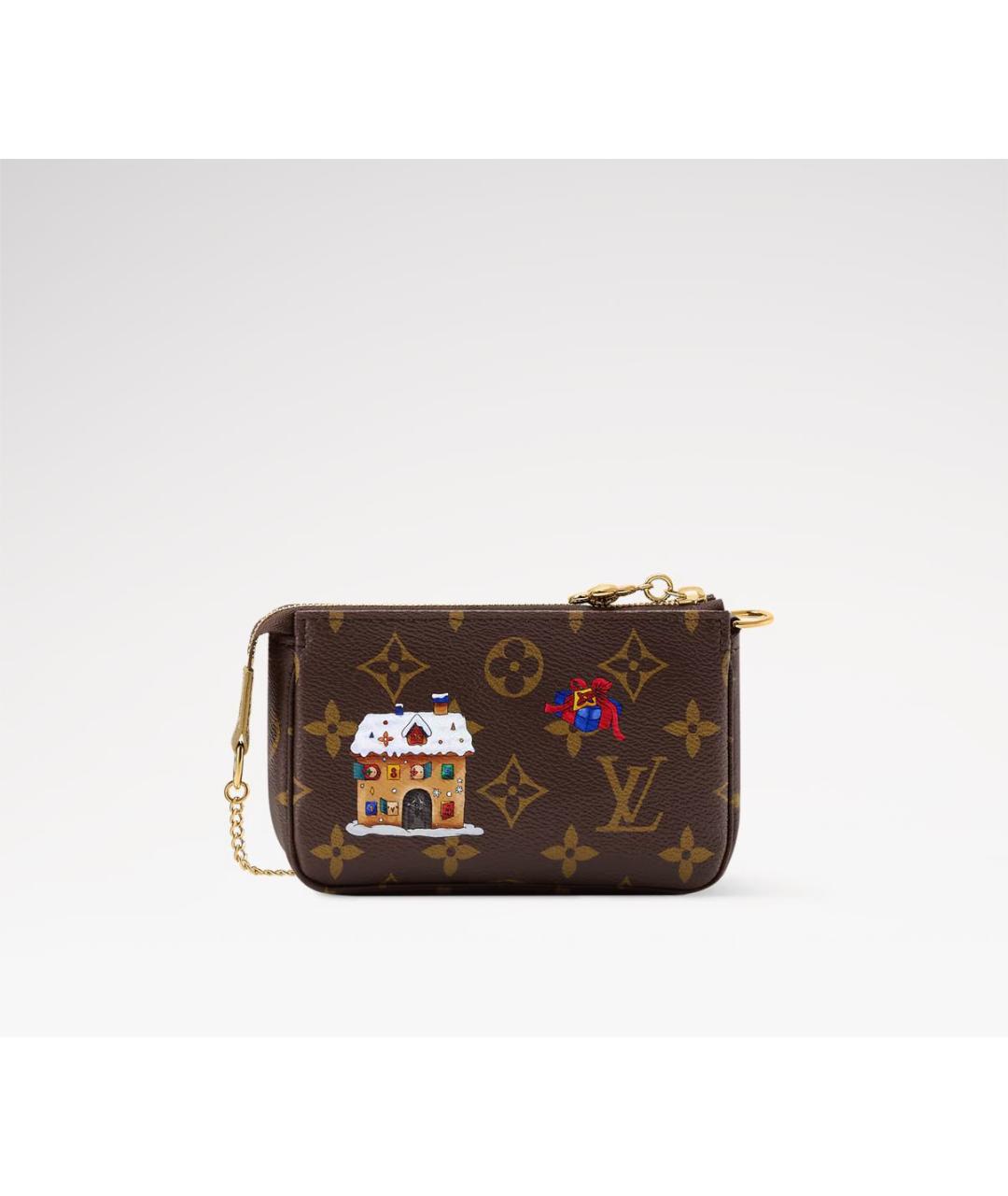 LOUIS VUITTON Коричневый кожаный кошелек, фото 3