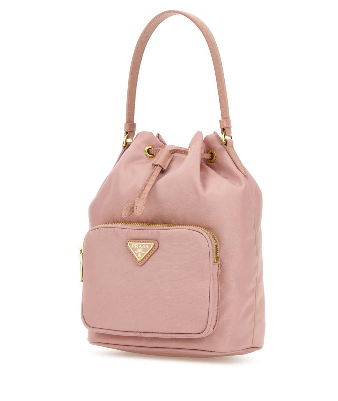 PRADA Розовая тканевая сумка тоут, фото 2