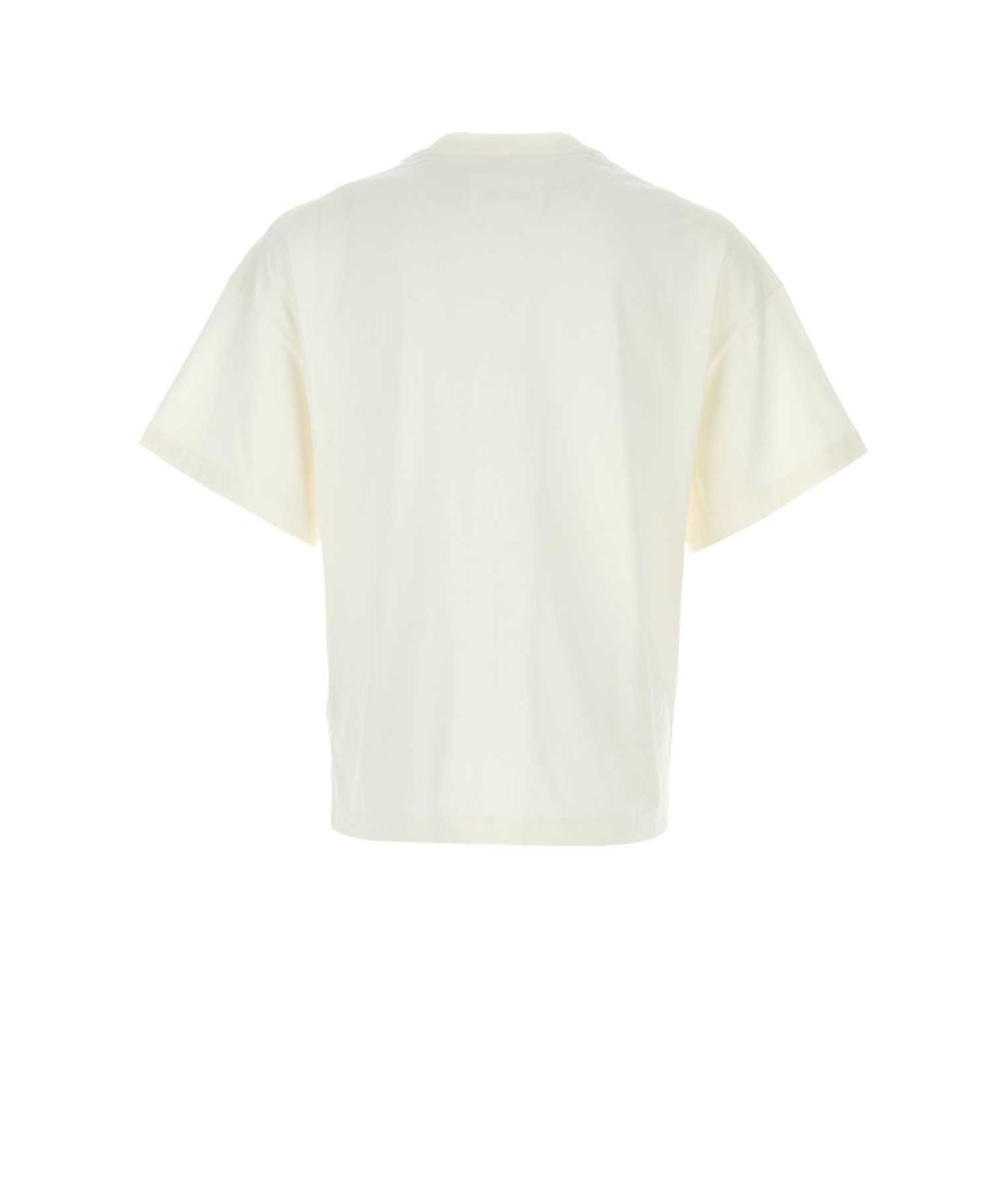 JIL SANDER Белая хлопковая футболка, фото 2