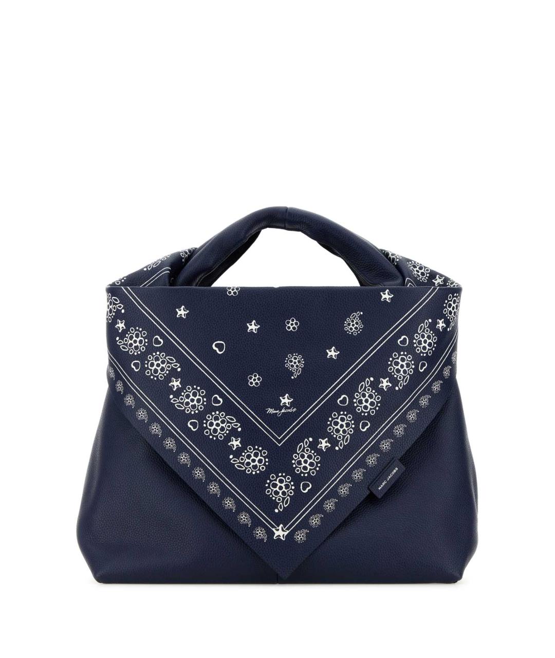 MARC JACOBS Синяя кожаная сумка с короткими ручками, фото 1