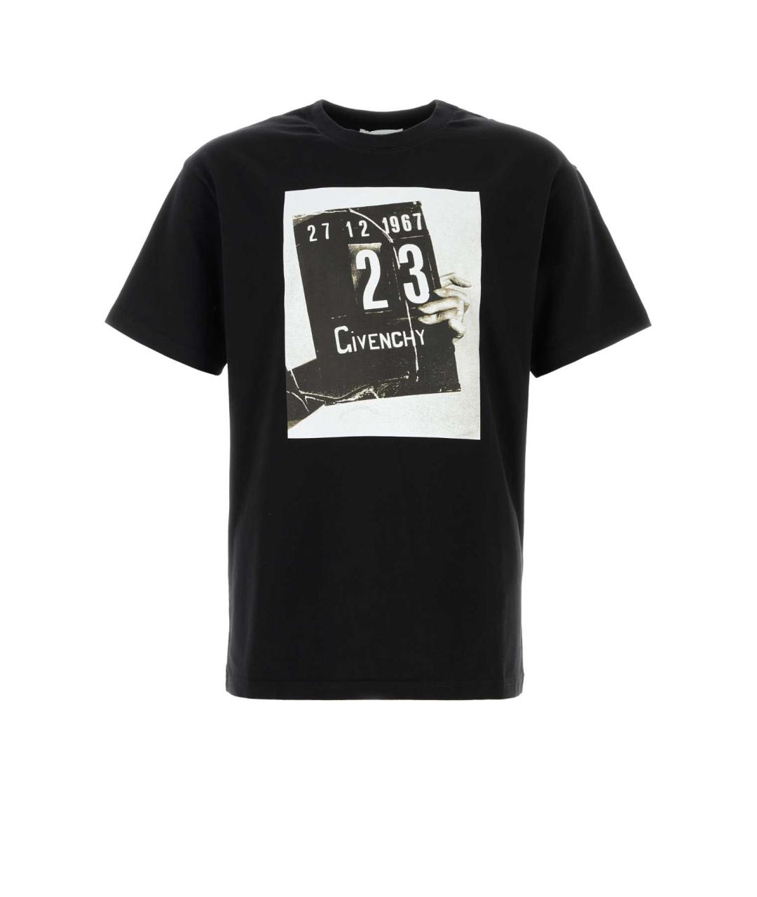GIVENCHY Черная хлопковая футболка, фото 1