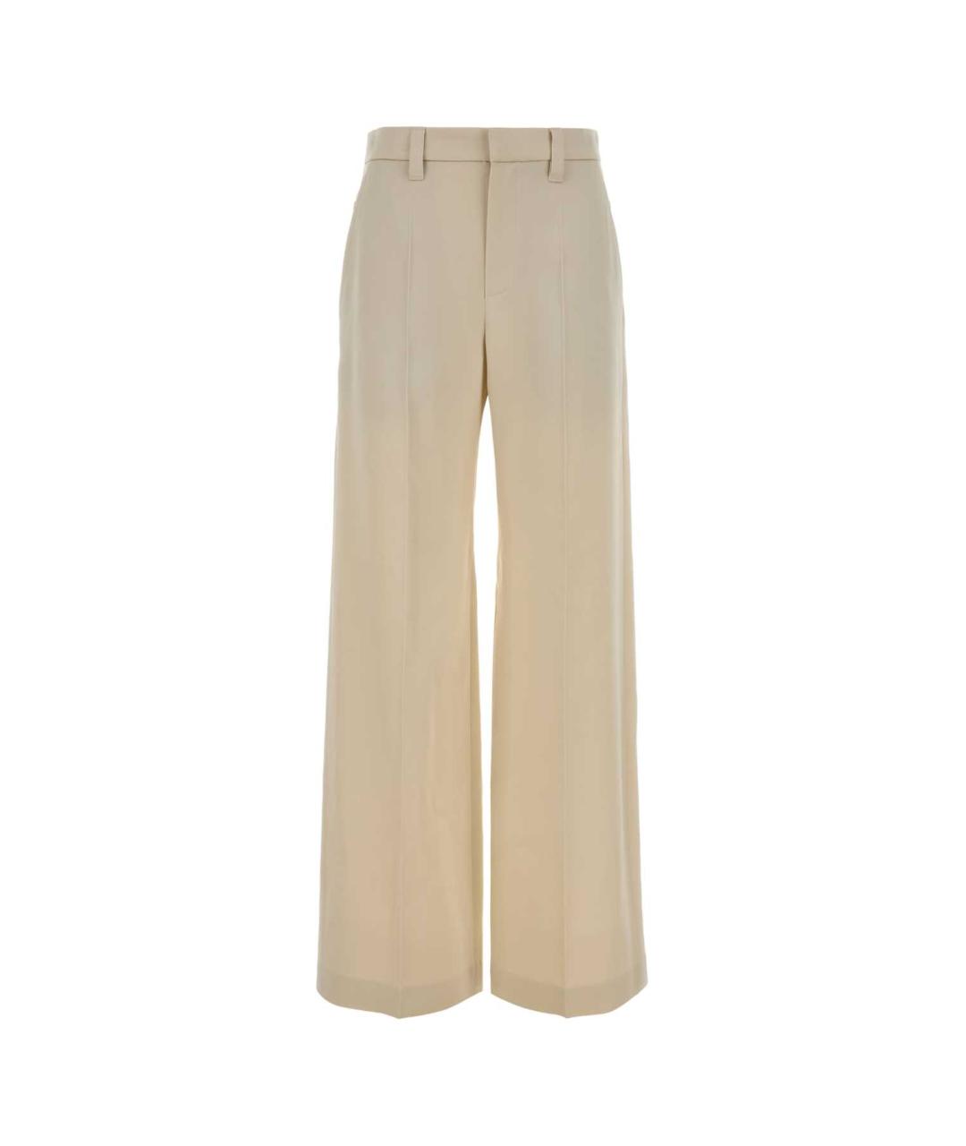 BRUNELLO CUCINELLI Желтые ацетатные прямые брюки, фото 1