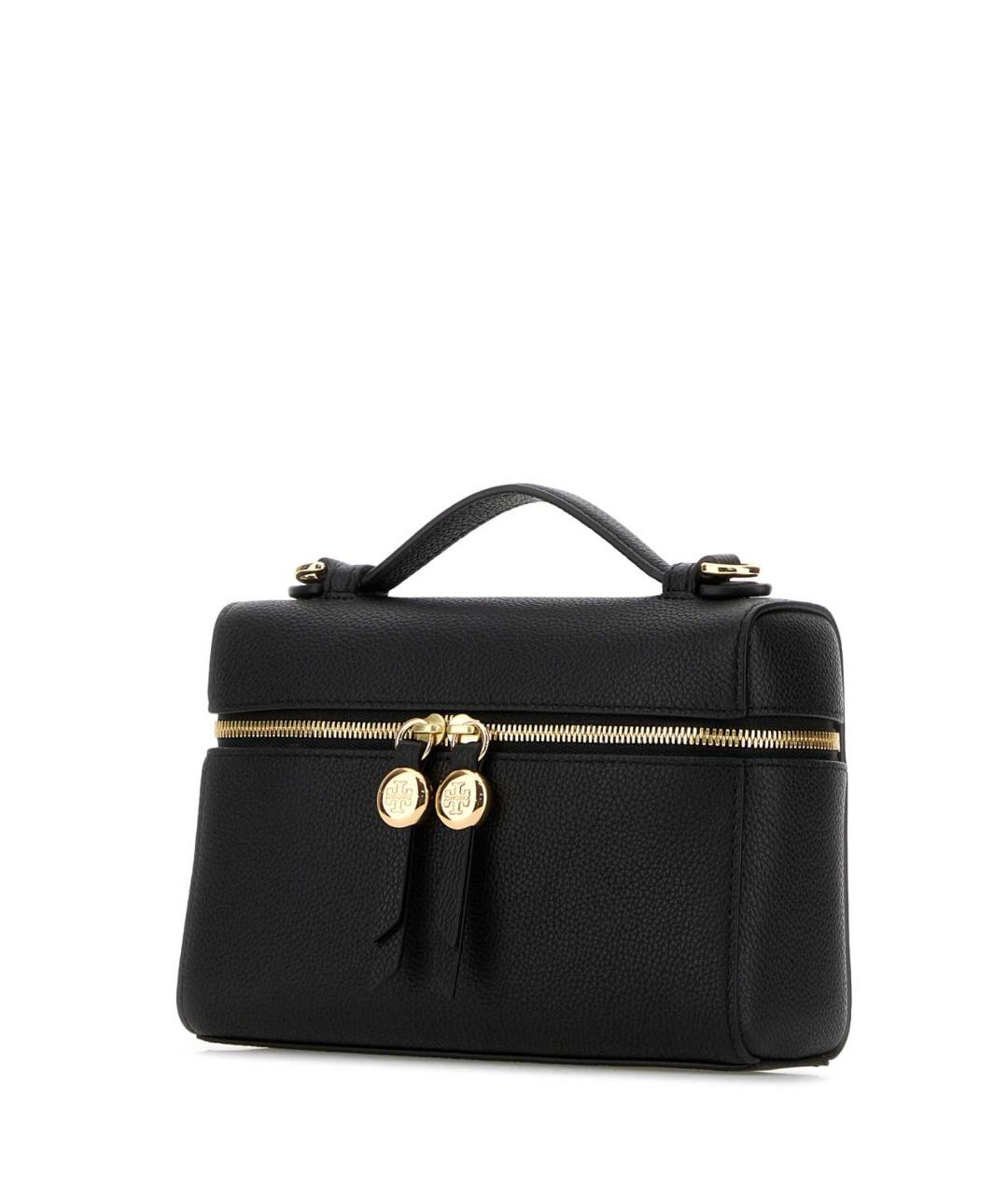 TORY BURCH Черная кожаная сумка с короткими ручками, фото 2