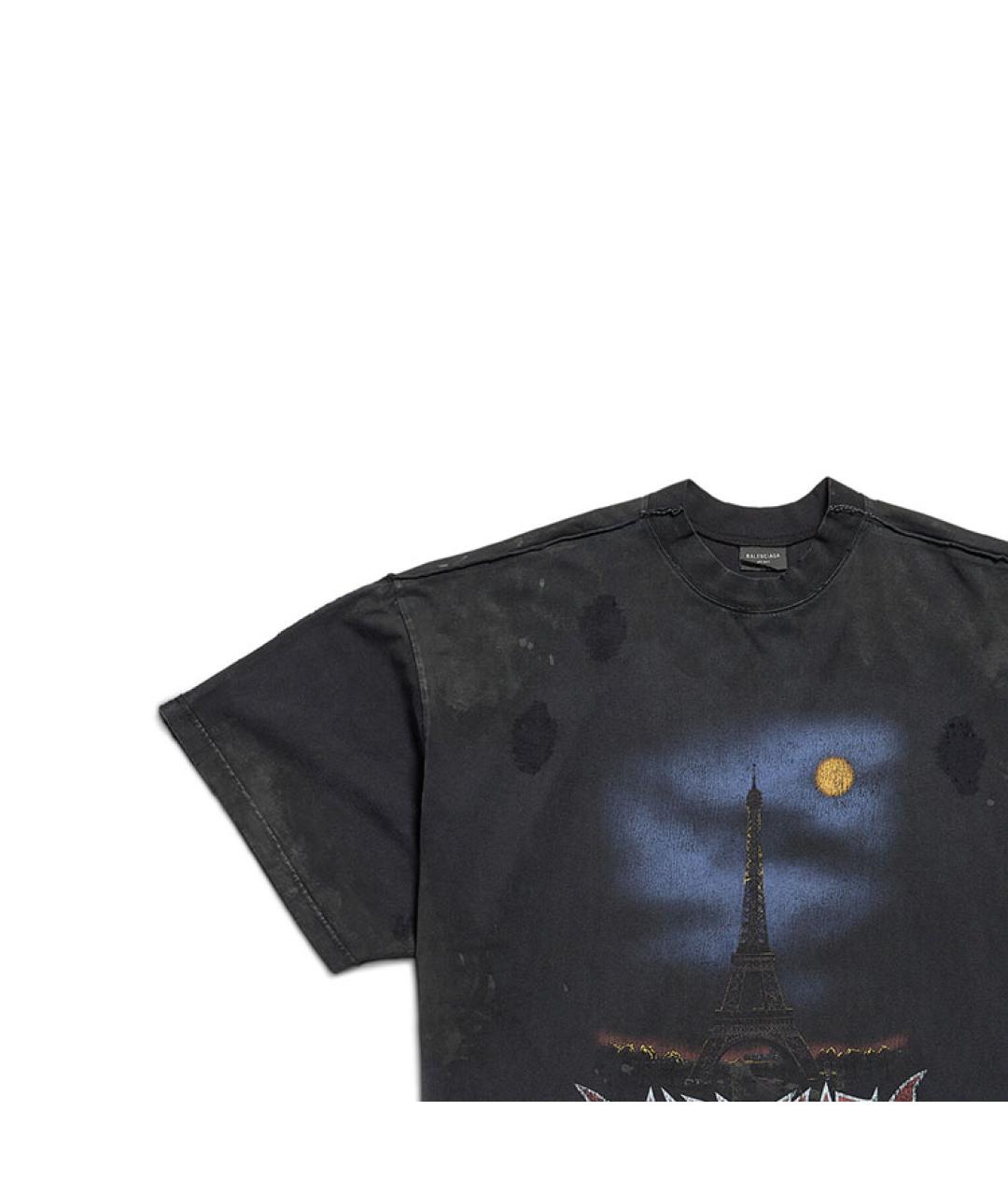 BALENCIAGA Черная футболка, фото 9