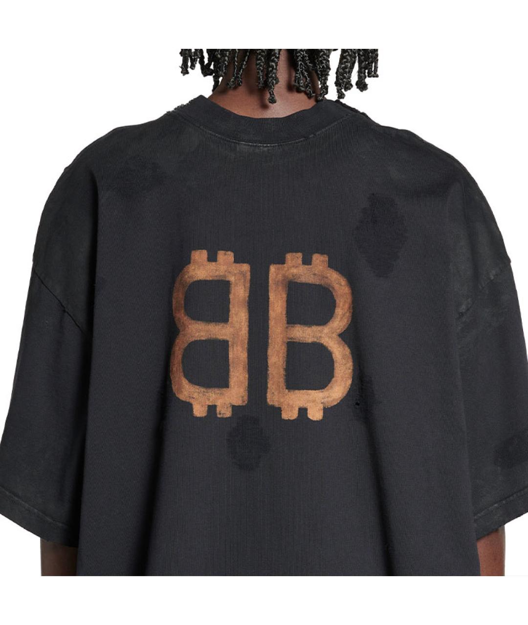BALENCIAGA Черная футболка, фото 8