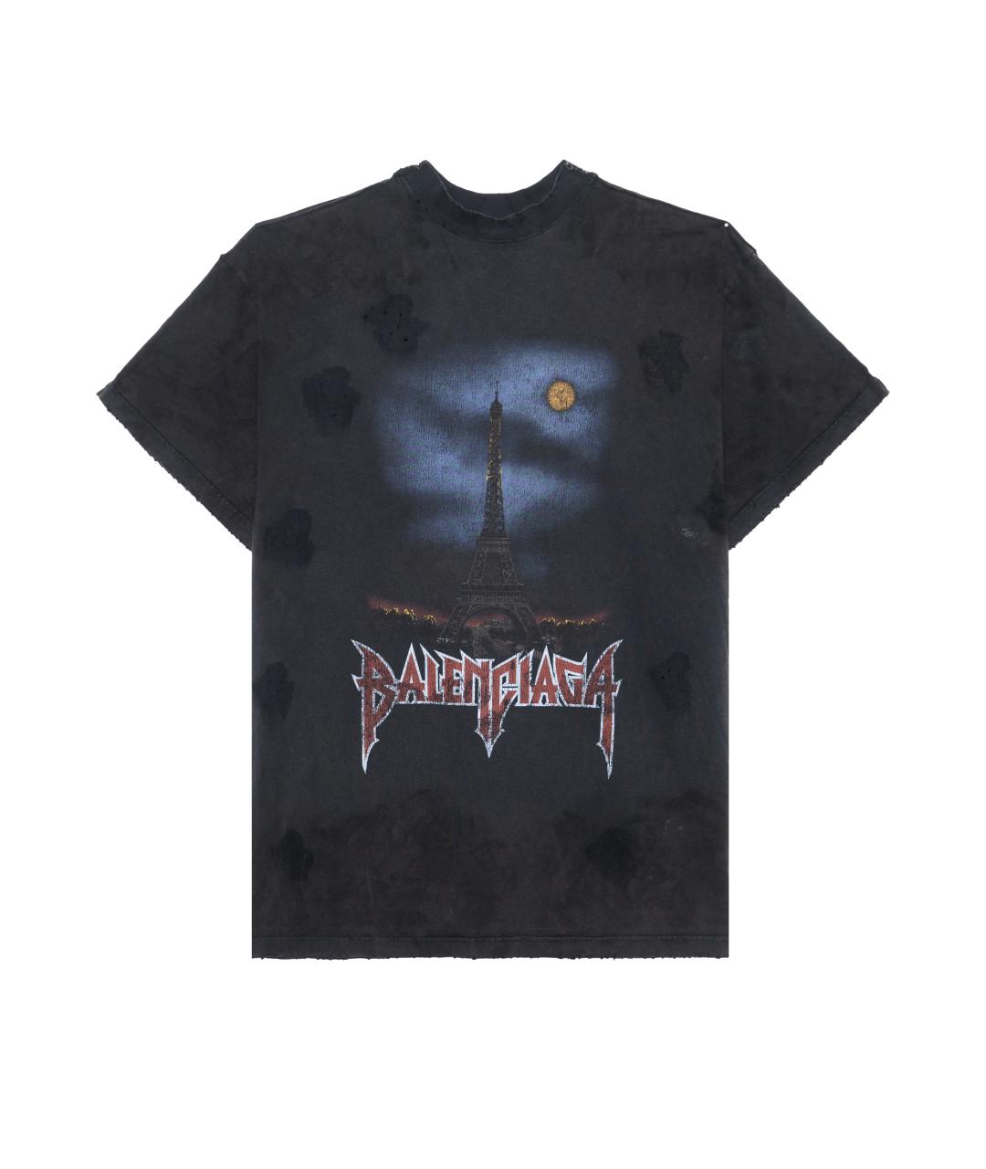 BALENCIAGA Черная футболка, фото 1