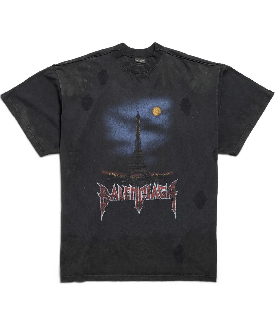 BALENCIAGA Черная футболка, фото 3