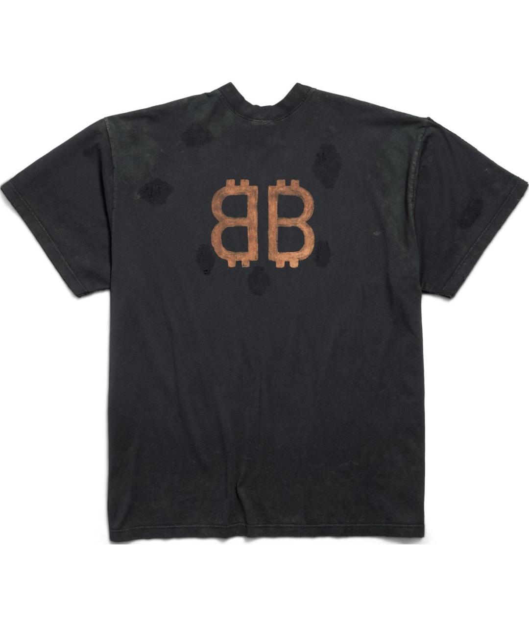 BALENCIAGA Черная футболка, фото 4