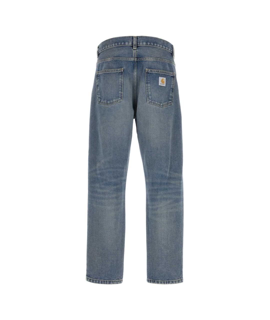 CARHARTT WIP Синие хлопковые прямые джинсы, фото 2