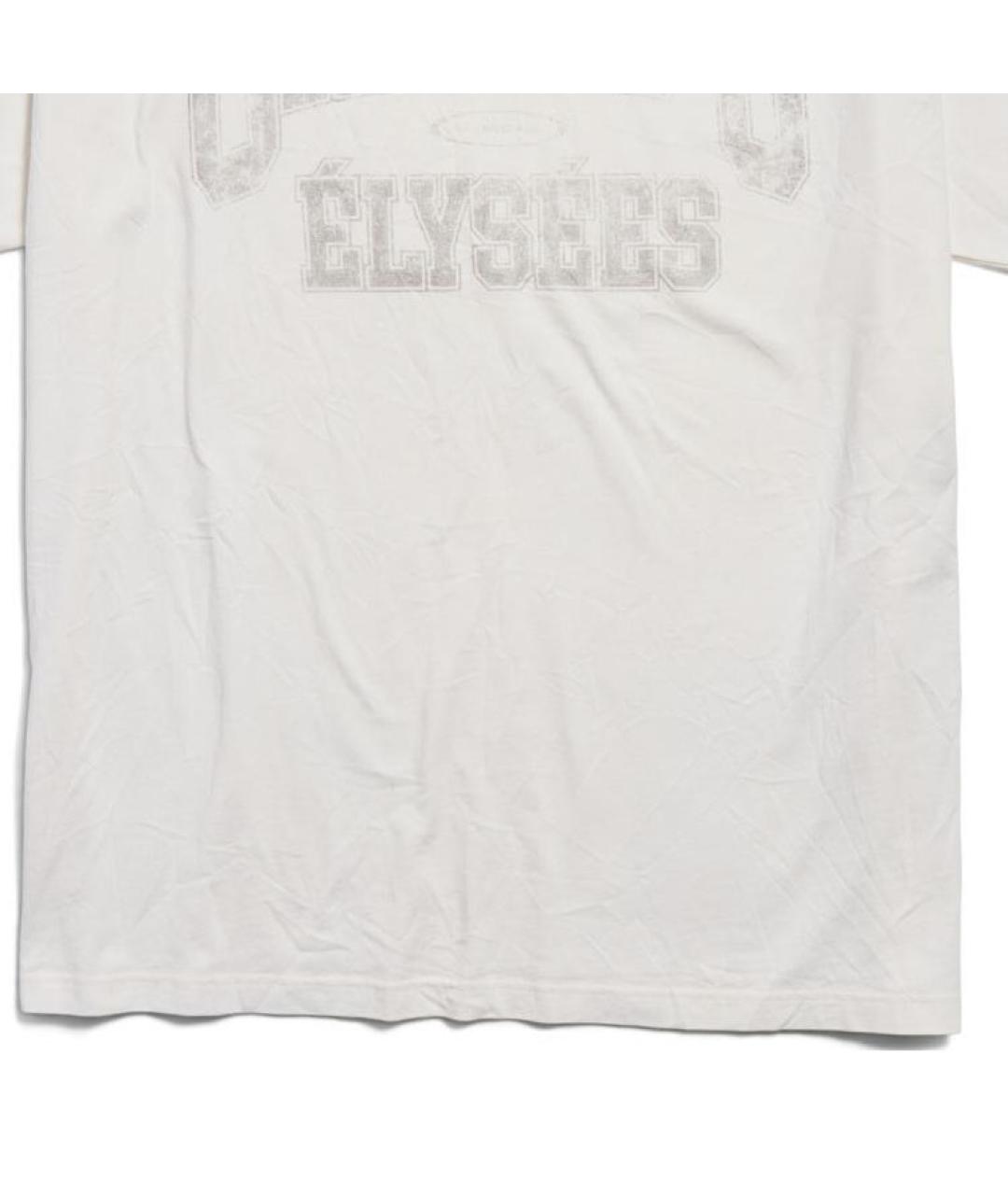 BALENCIAGA Белая хлопковая футболка, фото 7