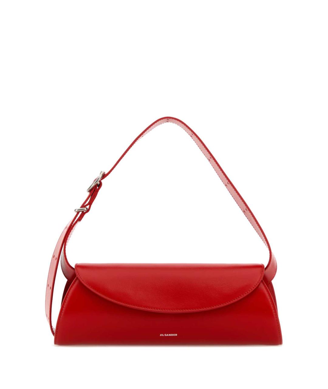 JIL SANDER Красная кожаная сумка с короткими ручками, фото 1