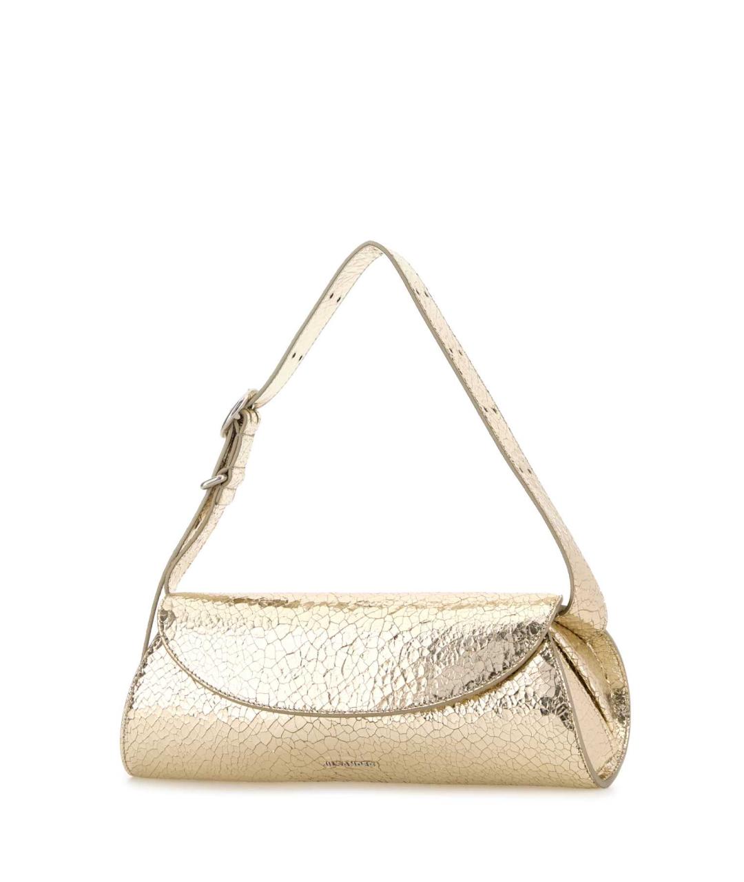 JIL SANDER Золотая кожаная сумка через плечо, фото 2