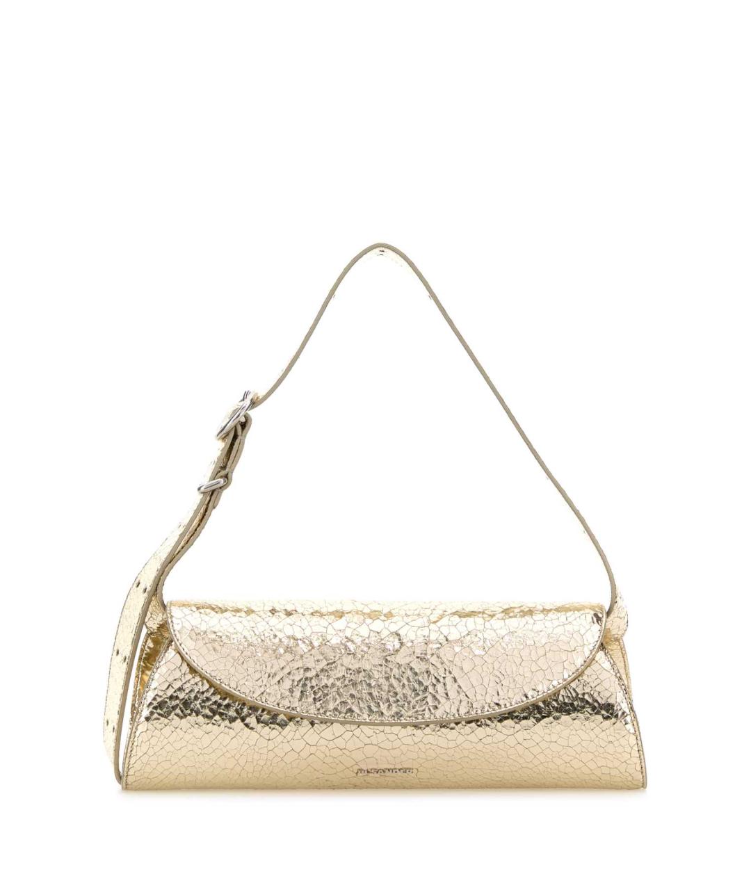 JIL SANDER Золотая кожаная сумка через плечо, фото 1