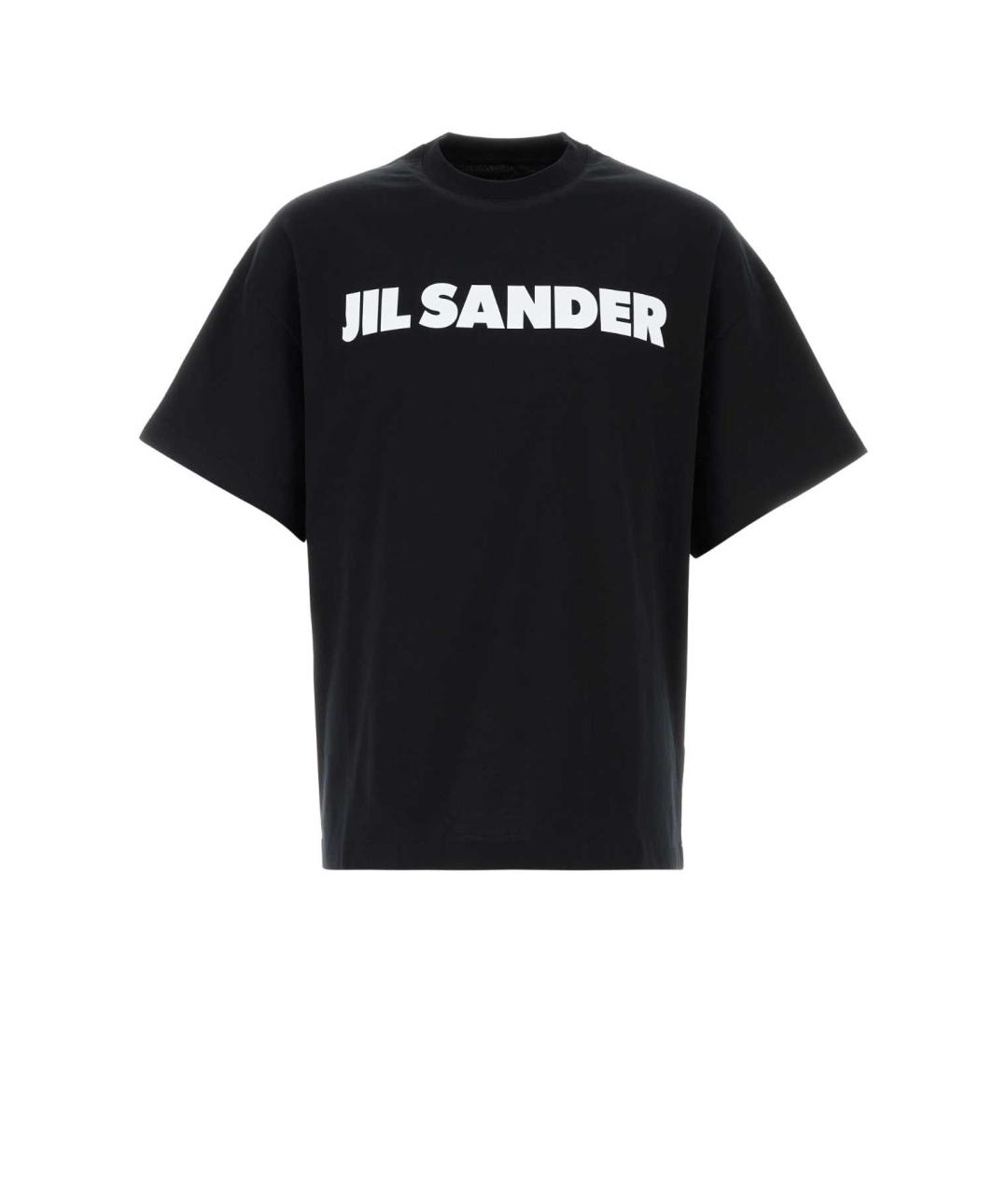 JIL SANDER Черная хлопковая футболка, фото 1