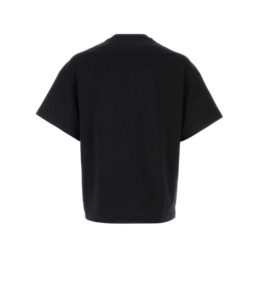 JIL SANDER Черная хлопковая футболка, фото 2