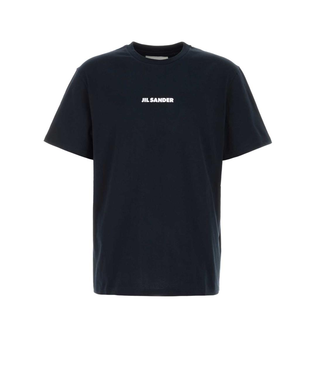 JIL SANDER Синяя хлопковая футболка, фото 1