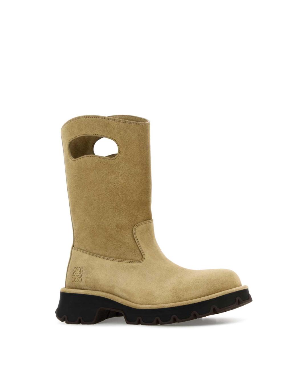 LOEWE Зеленые кожаные высокие ботинки, фото 2