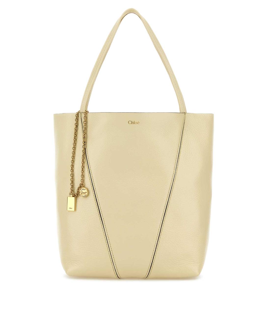 CHLOE Желтая кожаная сумка тоут, фото 1