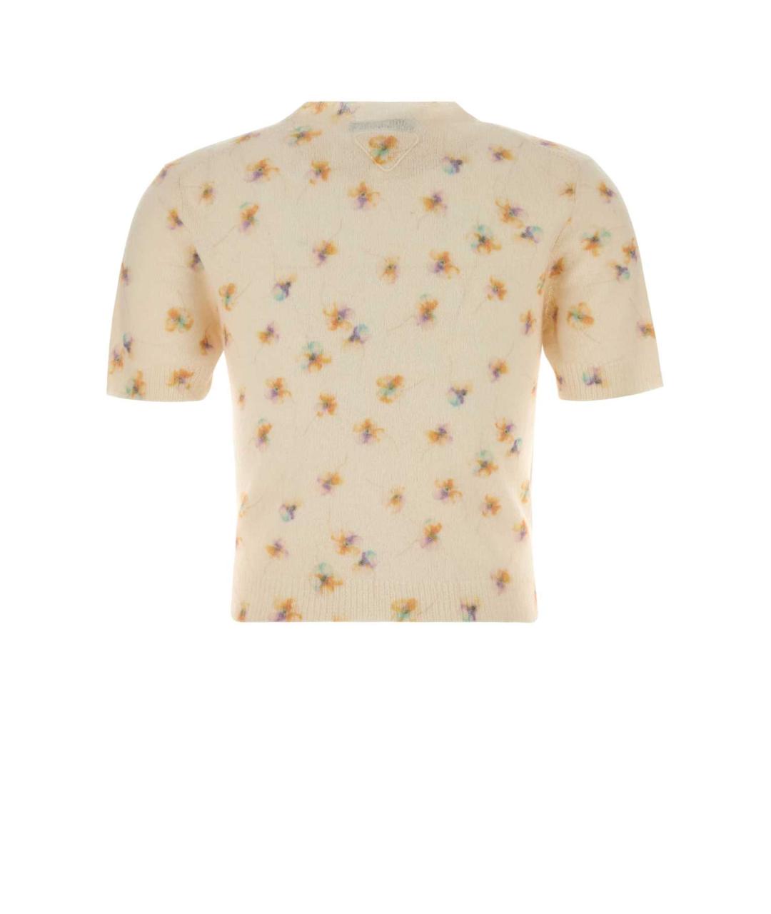 PRADA Бежевый шерстяной джемпер / свитер, фото 2