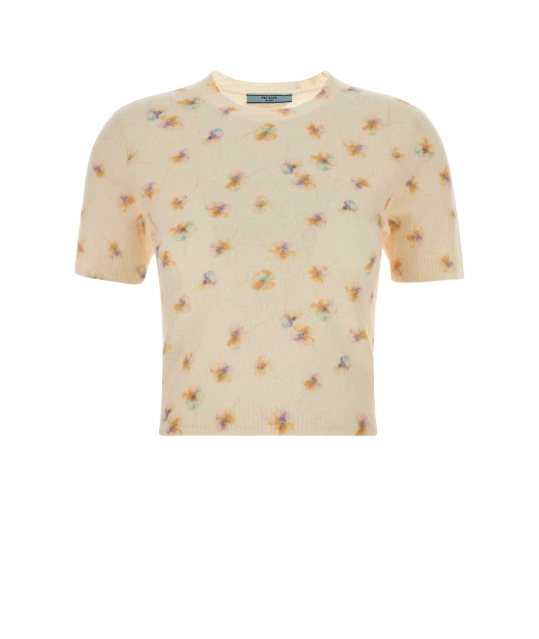 PRADA Бежевый шерстяной джемпер / свитер, фото 1