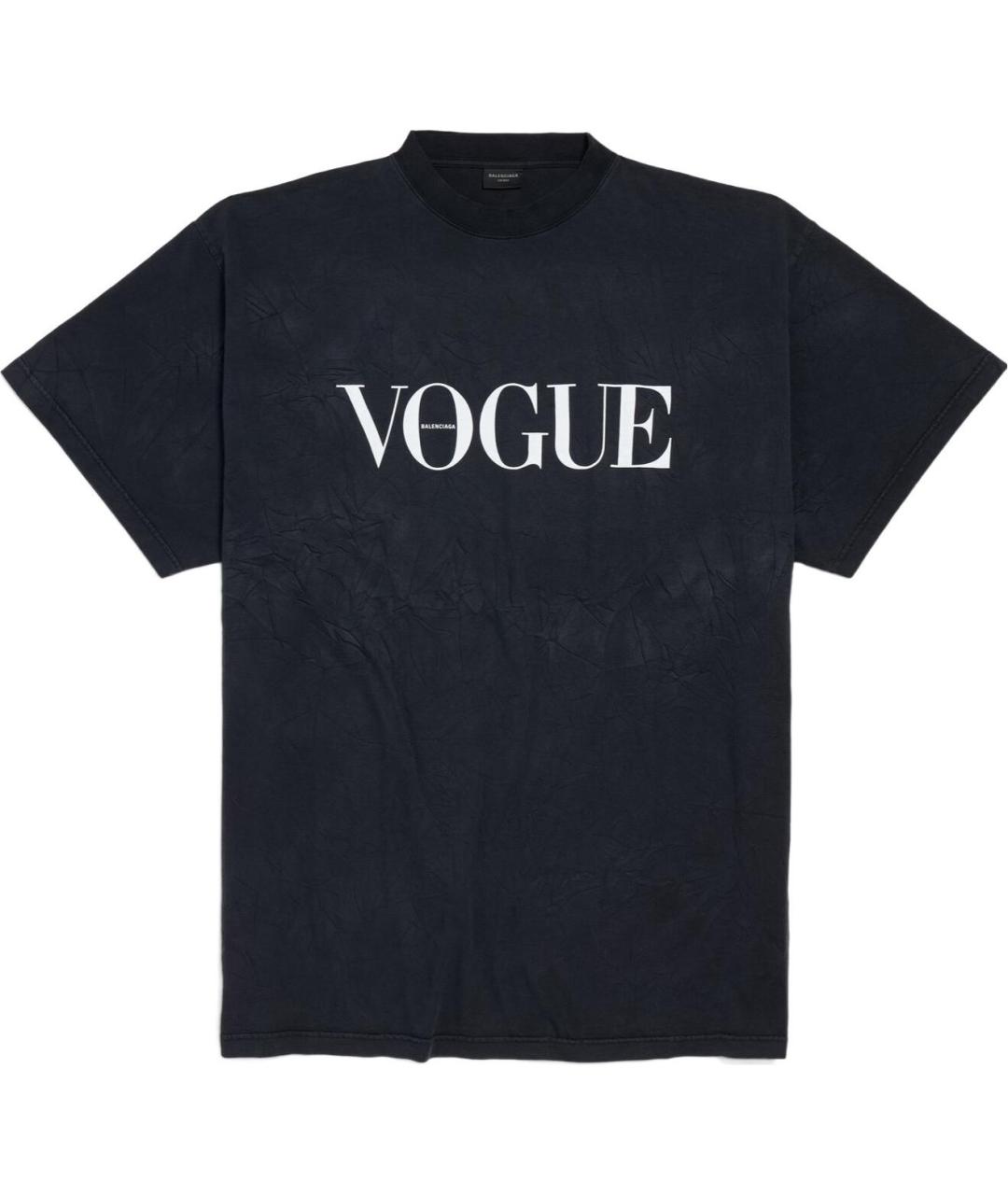 BALENCIAGA Черная хлопковая футболка, фото 3