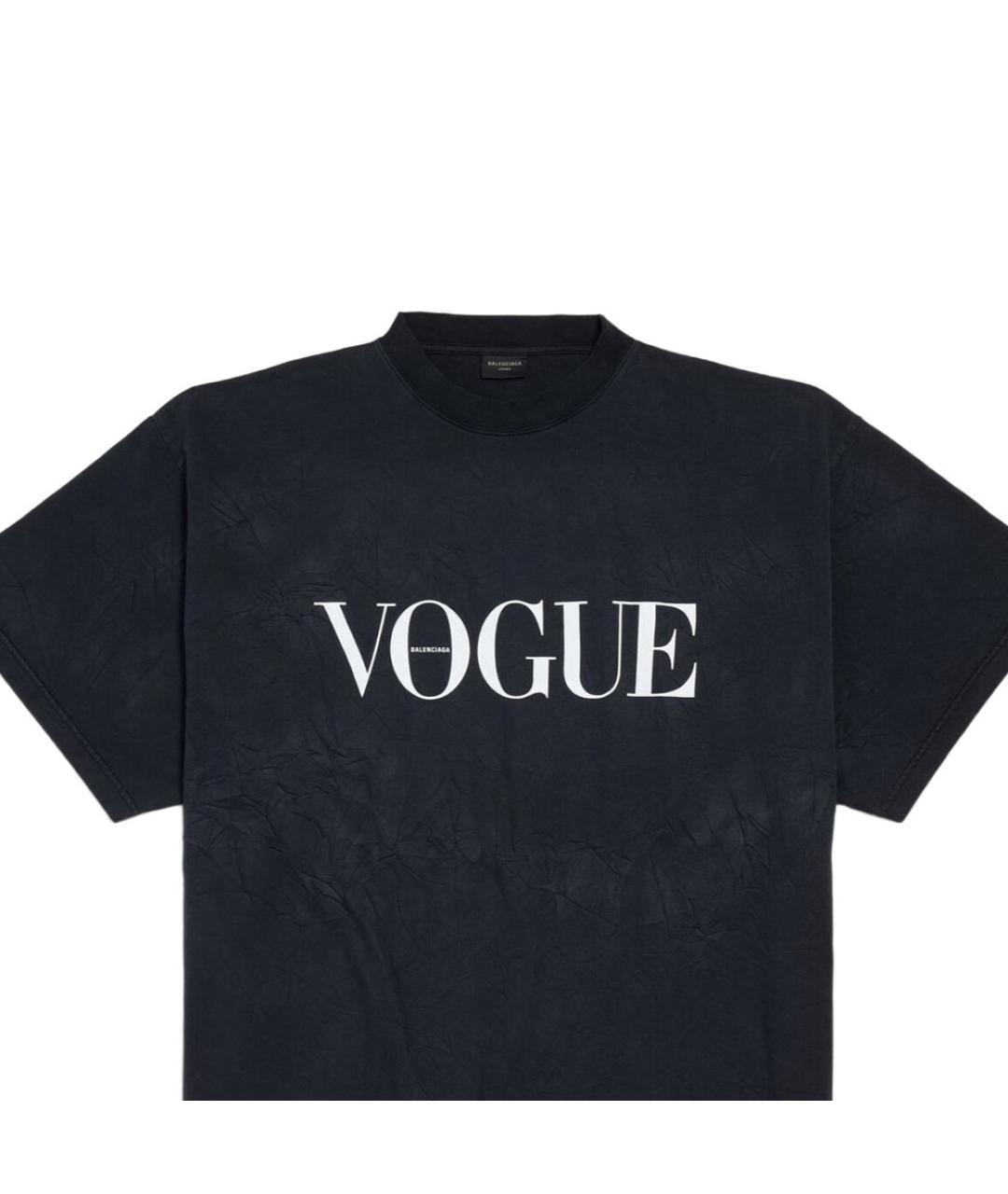 BALENCIAGA Черная хлопковая футболка, фото 6