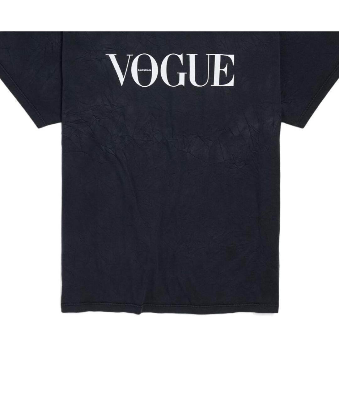 BALENCIAGA Черная хлопковая футболка, фото 8