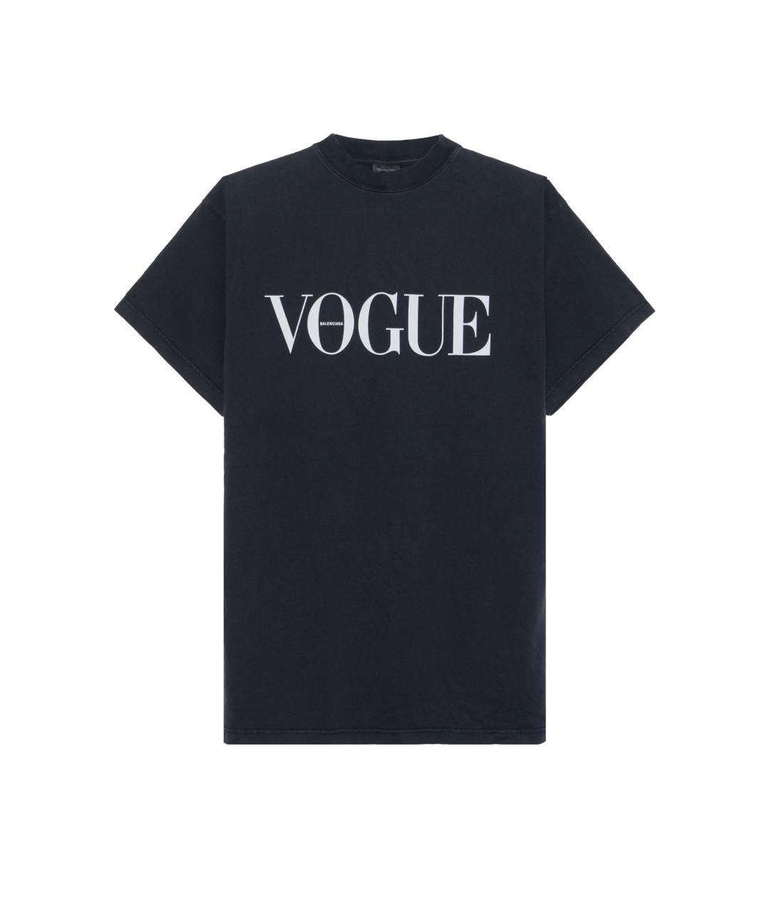 BALENCIAGA Черная хлопковая футболка, фото 1